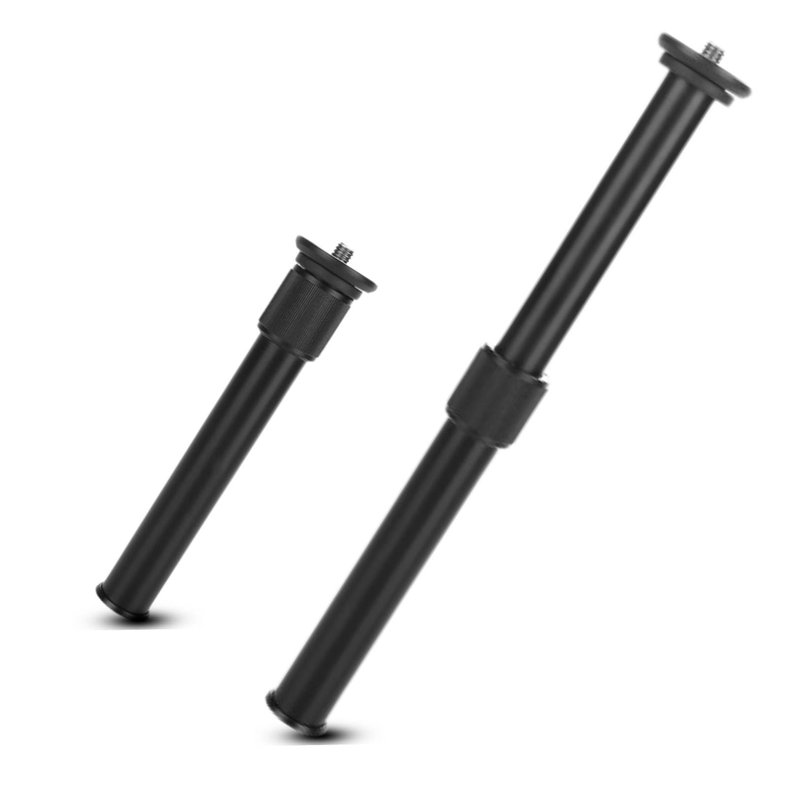 Agatige Adjustable Extension Rod, 2 Section Center Column Tripod Extension Telescopic Pole Monopod Accessory Aluminum Tripod Extender Tube Telescopic Stick Rod For Tripod Stabilizer