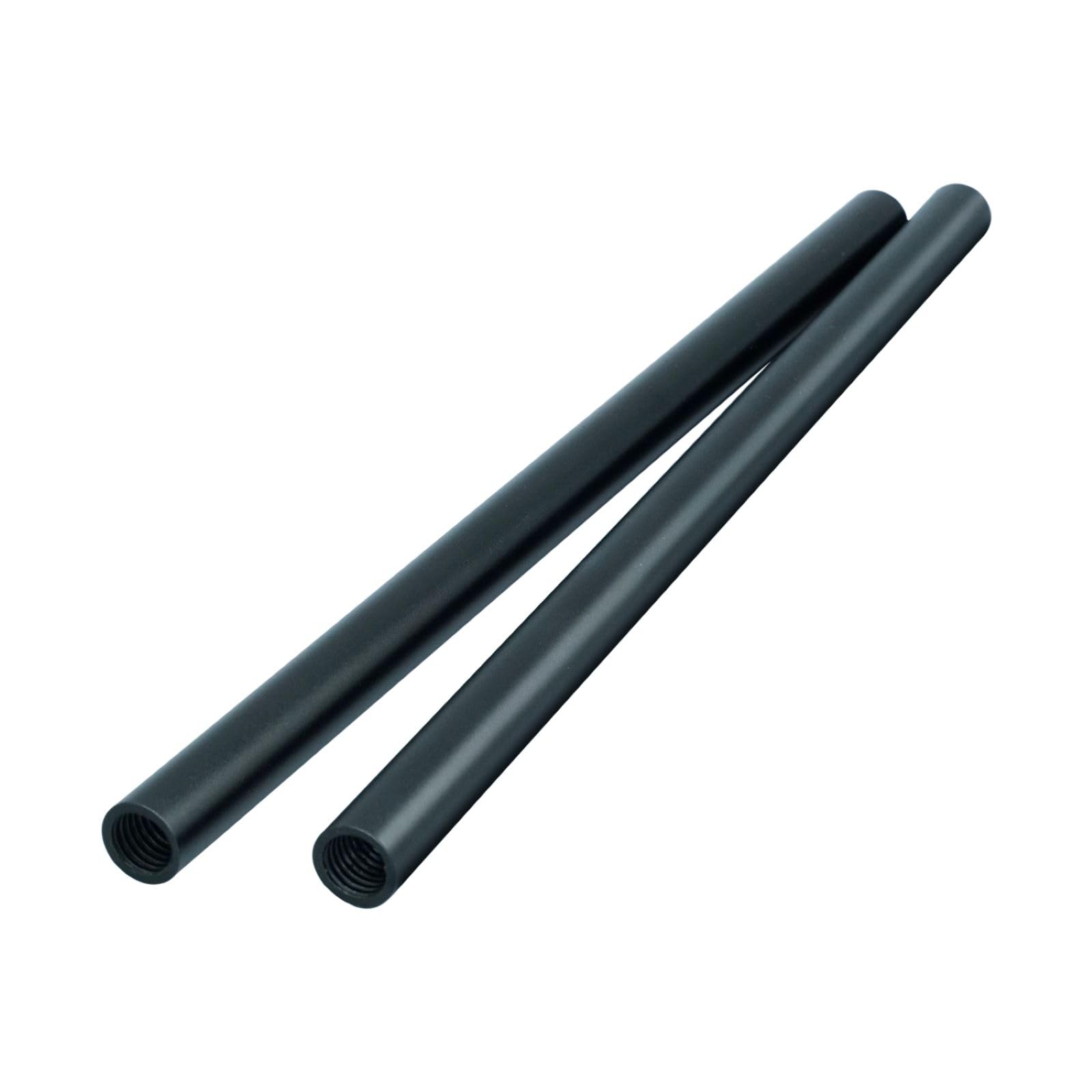 Anntery 15Mm Camera Rods Aluminum Alloy 12Inch Black Rail Rod 300Mm Pack Of 2-A013