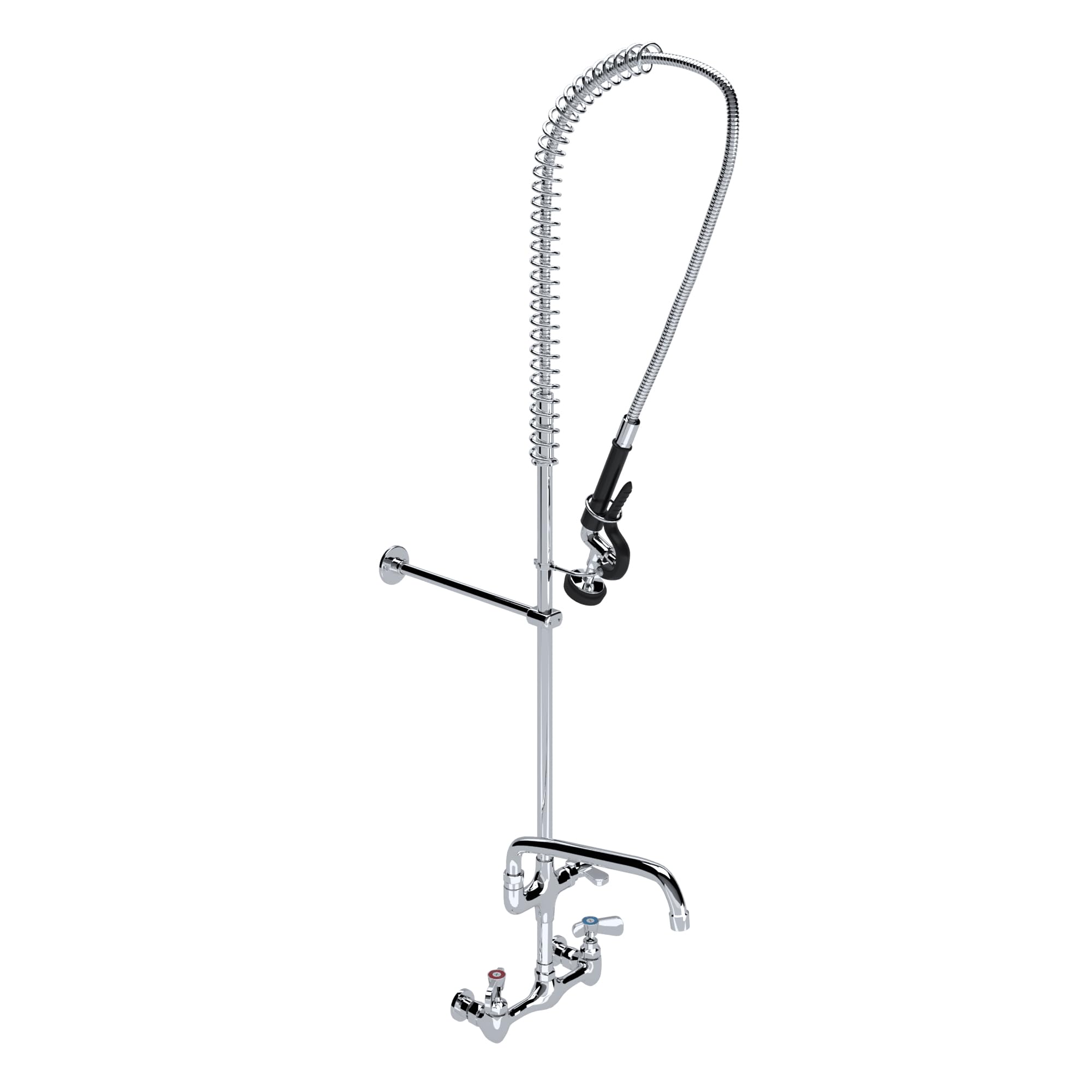 Amgood Wall-Mounted Pre-Rinse Faucet With 8 In. Centers And 12 In. Add-On Faucet