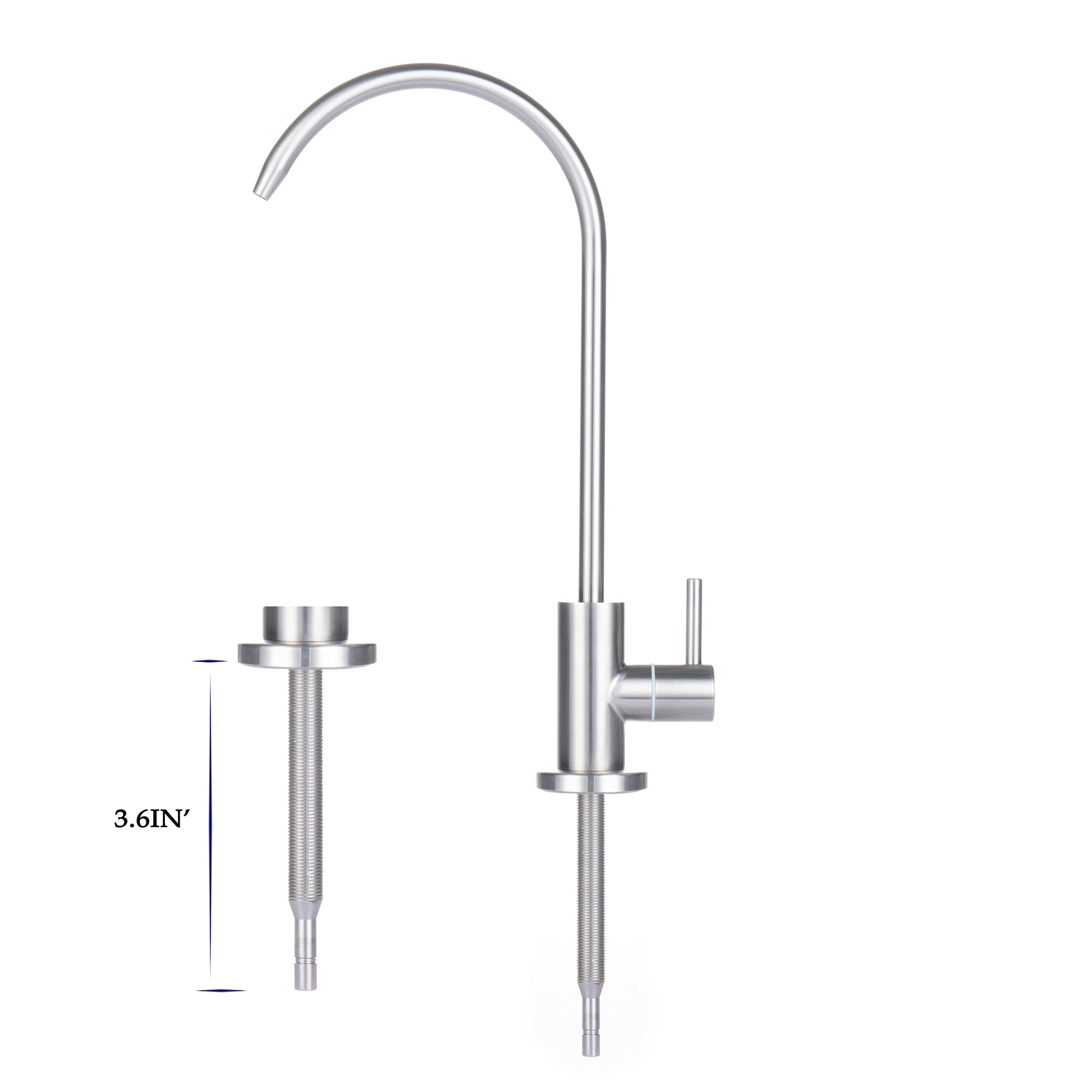 Syjia Stainless Steel Drinking Water Faucet, No-Lead, Kitchen Water Filtered Faucet Fits Most Ro Units Or Water Filtration System