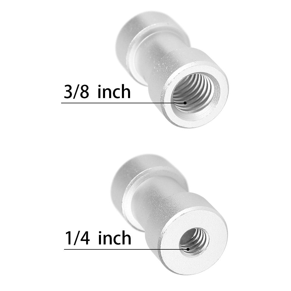Anwenk 3 Pieces 1/4" 3/8" Tripod Screw Converter Adapter Flash Light Stand Connector Camera Spigot For Dslr Camera,Tripod,Shoulder Rig,Lighting Equipment,Camera Cage,Led Panel,Gopro