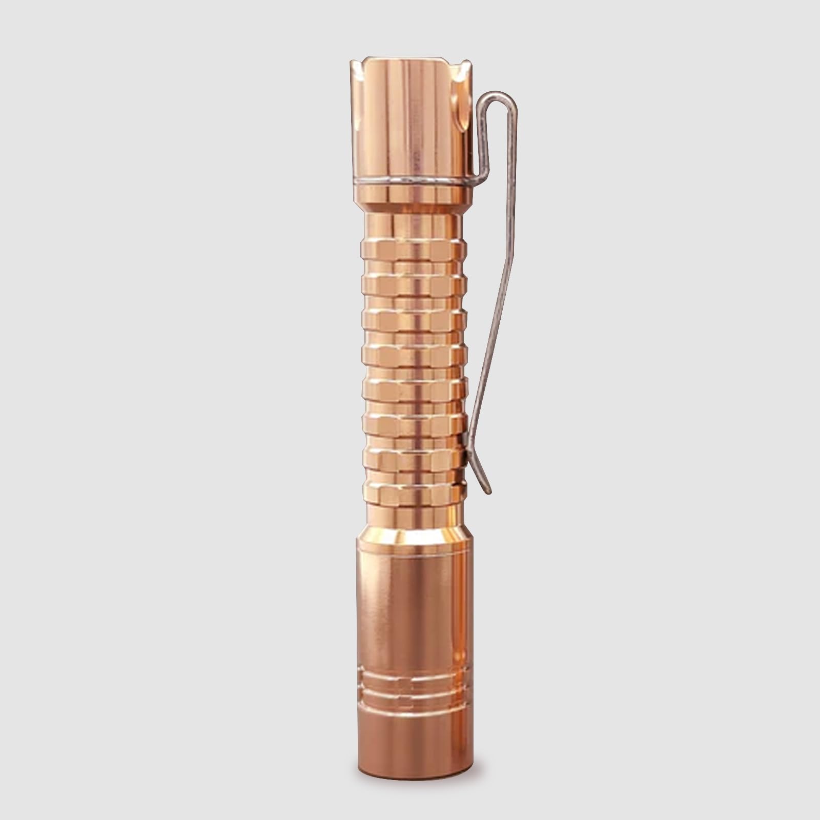 Paerku Pineapple Mini Flashlight,Nichia 519A R9080 4000K Aaa Small Led Copper Flashlight By Reylight For Outdoor, Power Outage Lighting, Emergency Lighting, Without Batteries-Copper