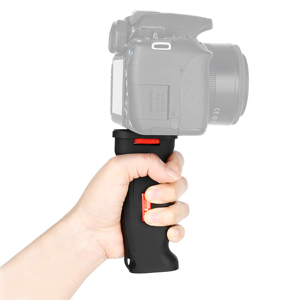 Uurig Handheld Grip 1/4" Screw For Camera Stabilizer Smartphone Handy Grip Tripod System Compatible With Action Cam Canon Nikon Sony Digital Camera Mobile Video Shooting Vlog Camcorder - R003