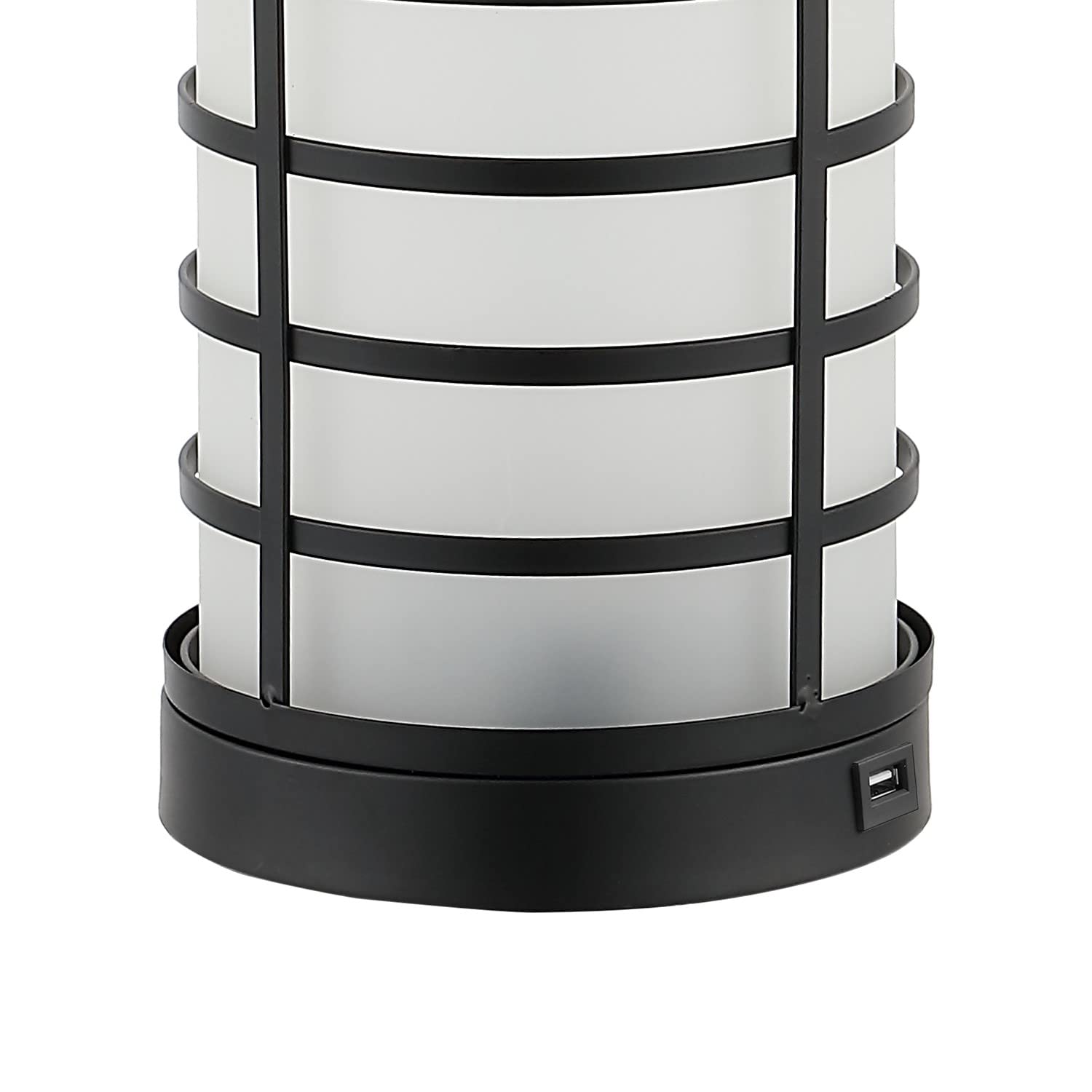 Jonathan Y Jyl8502A Jayce 27" Modern Industrial Iron Nightlight Led Table Lamp With Usb Charging Port Coastal Contemporary Bedside Desk Nightstand Lamp For Bedroom Living Room Office, Black