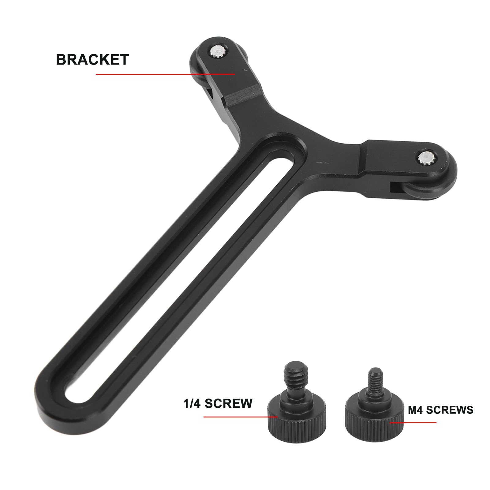 Gowenic Y Shaped Lens Bracket, Universal Aluminum Telephoto Long Lens Support Bracket System With Double Wheels Fit For S Sc Camera Stabilizer