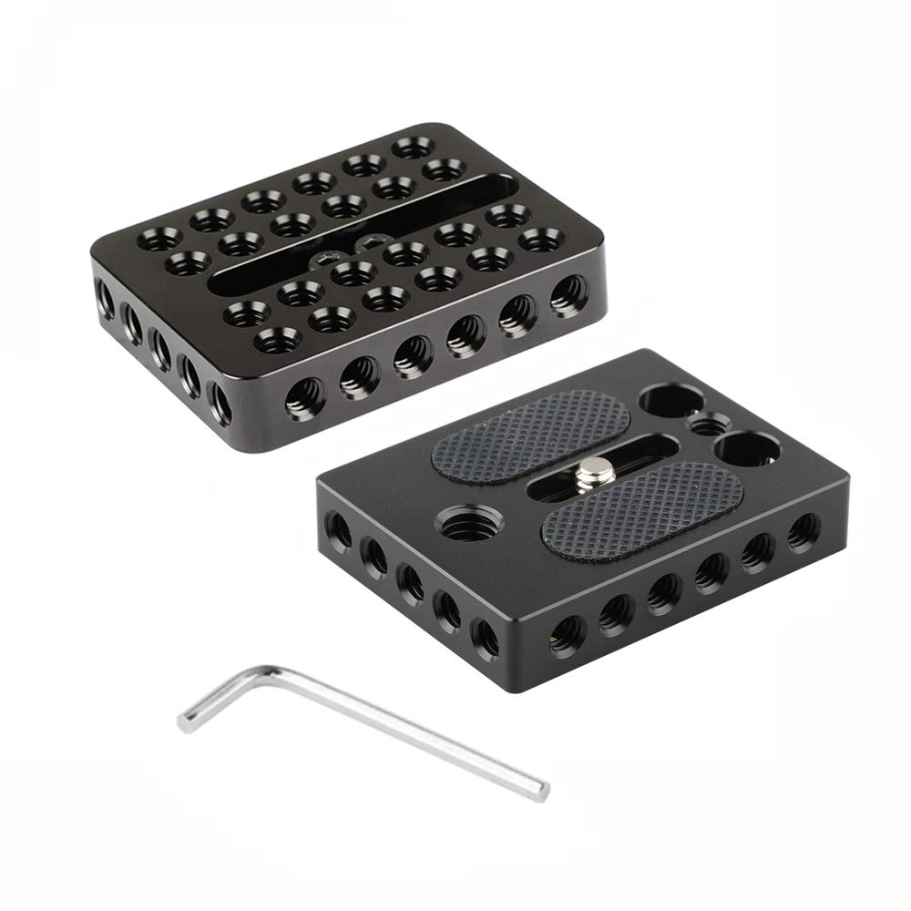 Camvate Universal Top Cheese Plate + Camera Base Plate For Diy Dslr Camera Cage Rig - 2439