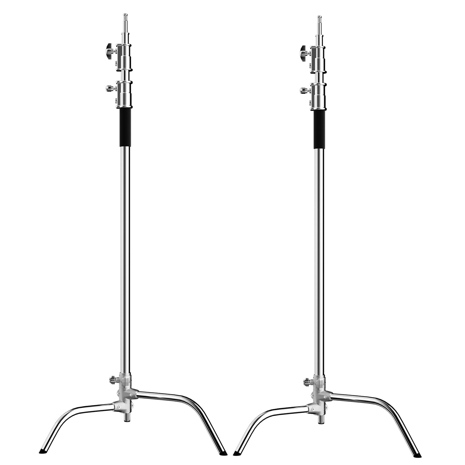 Takerers 2 Pack Photography C Stand: 100% Stainless Steel - Max Height 10.5Ft/131Inch Heavy Duty Light Stand