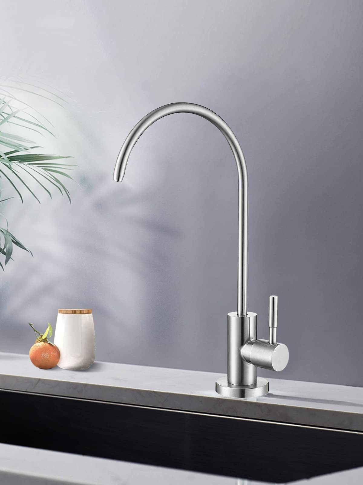 Bifordo Drinking Water Faucet,Easy To Install Sink Water Ro Faucet,Lead- Reverse Osmosis Faucets For Kitchen Bar Sink,Brushed Nickel Sus304 Stainless Steel