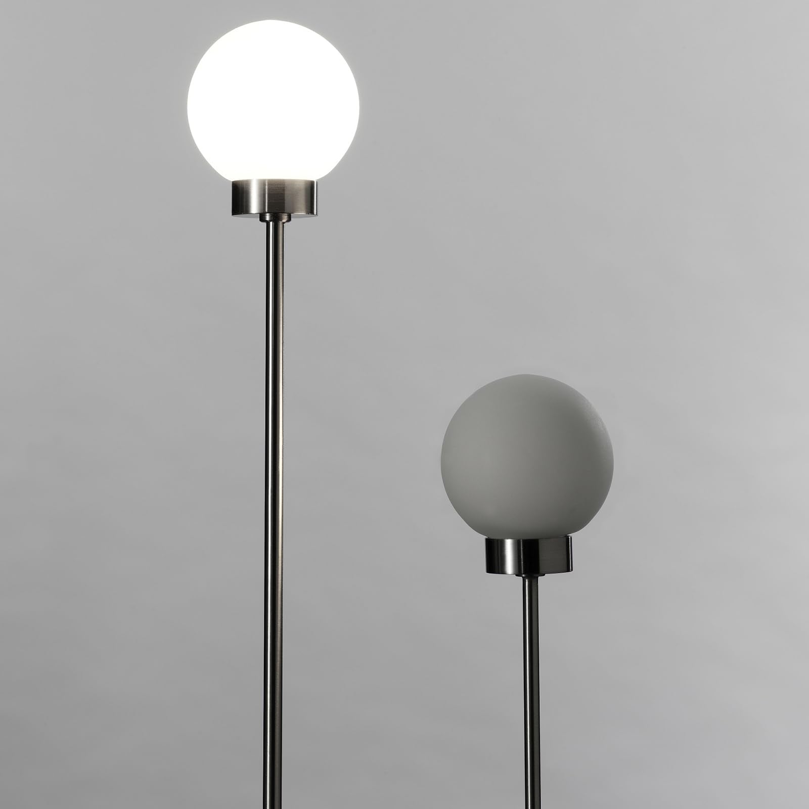 Doraloko Touch Lamps For Nightstand, Small Silver Dimmable Table Lights, 3-Way Control Bedside Desk Lighting, Satin Nickel Modern Accent Home Decor, Plug In And Play, G9 Bulb Installed(Brushed Steel, Pack 2)