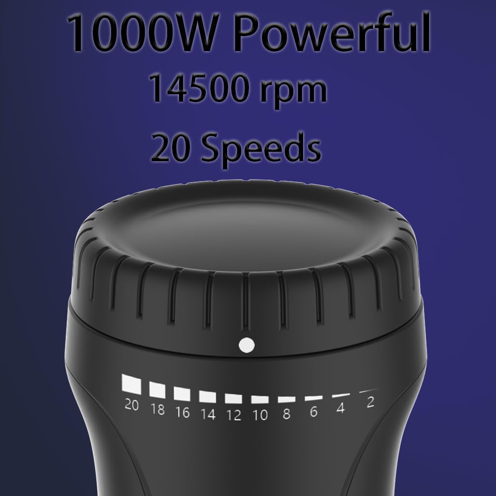 Aulonda 1000W 5-In-1 Immersion Hand Blender 20 Speeds, Stainless Steel Stick Blender With Mixing Beaker, Chopper Bowl, Milk Frother, Egg Whisk For Smoothie, Baby Food, Sauces Red,Puree, Soup