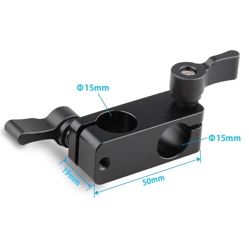 Camvate Right Angle Rod Clamp 15Mm Rod 90 Degree Rotate For Video Camera Dslr Rig(2 Pcs) - 1777