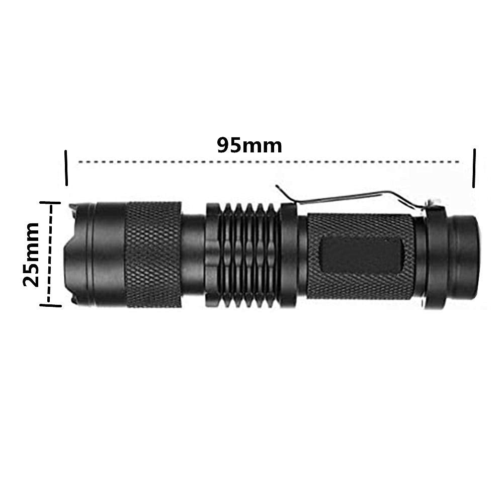 Wollcocer Black Light Uv Flashlight Led 7W 300Lm Sk68 Zoomable Ultraviolet Blue Light Torch For Scorpions Dog Cat Pet Urine Detector Fluorescent Minerals