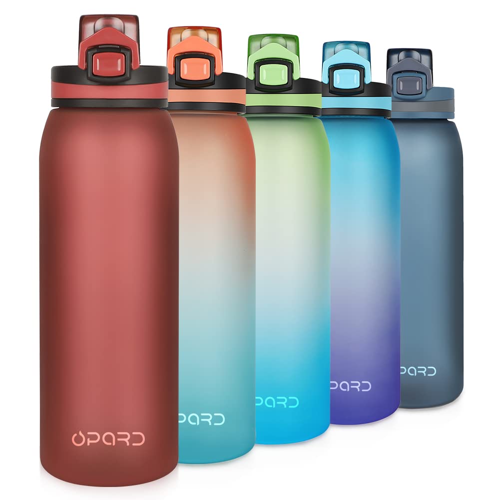 Opard 30Oz/32Oz Sports Water Bottle With Leak Proof Flip Top Lid Tritan Reusable