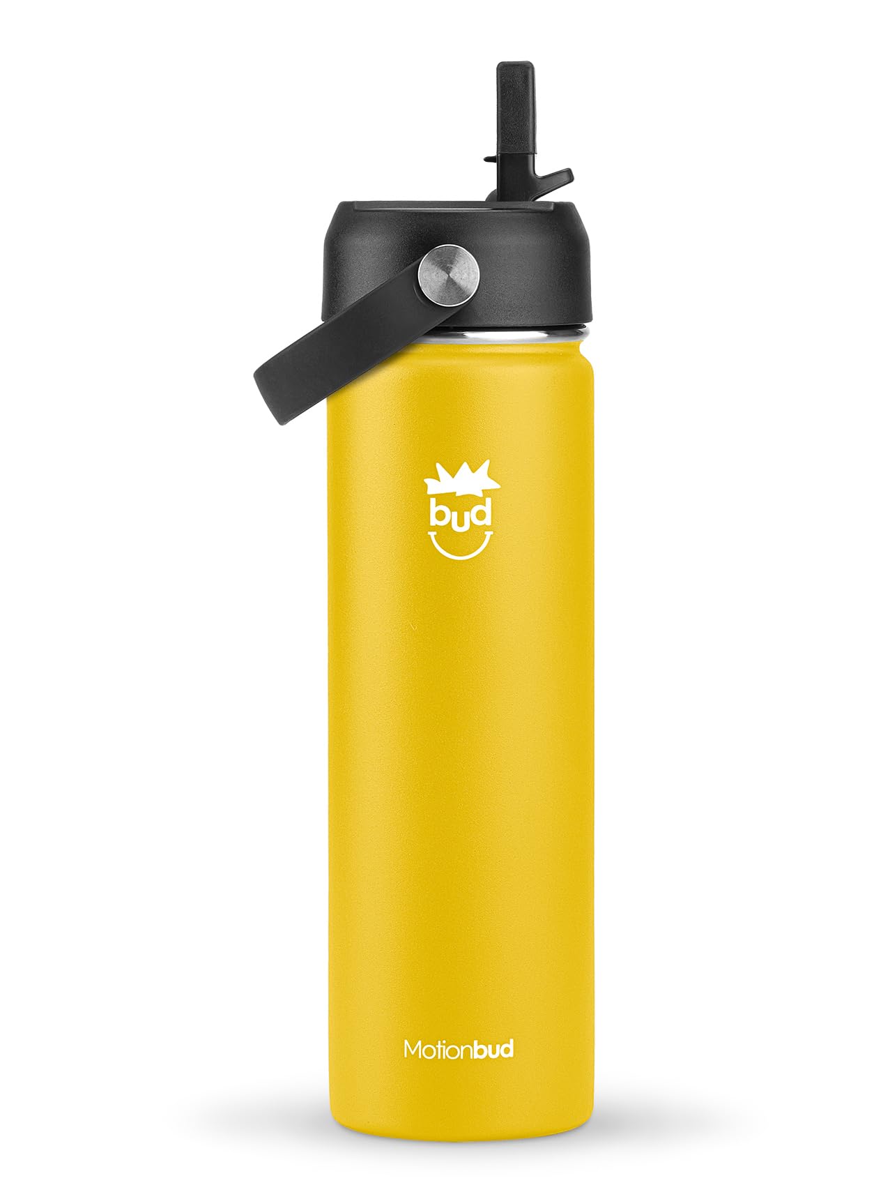 Insulated Water Bottle 22Oz. - Stainless Steel, Spill-Proof, Slim Thermos With 3 Lids