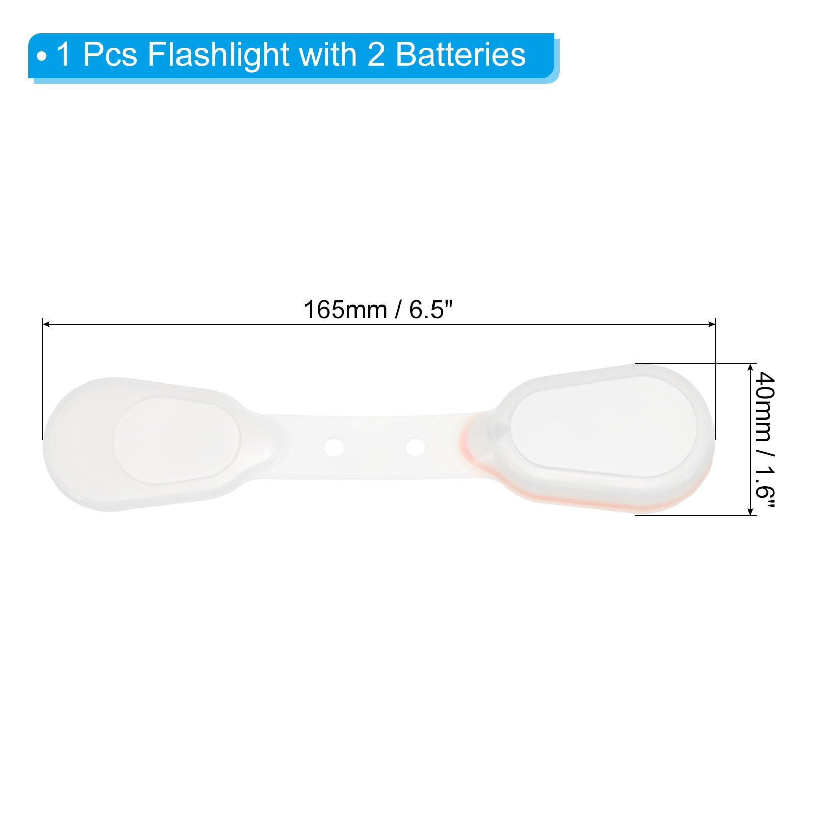 Patikil Led Flashlight, Silicone Night Shift Hands Clip-On Flashlights Night Safety Running Light For Running, Walking, Sports, Outdoor Emergency, Orange
