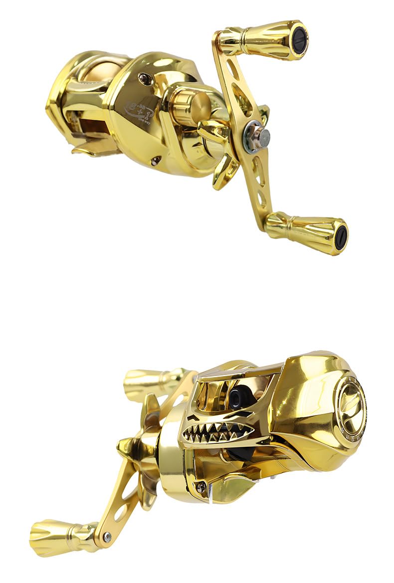 Ming Yang Gold Right Handed Baitcasting Fishing Reel 18+1 Bb 7.2:1
