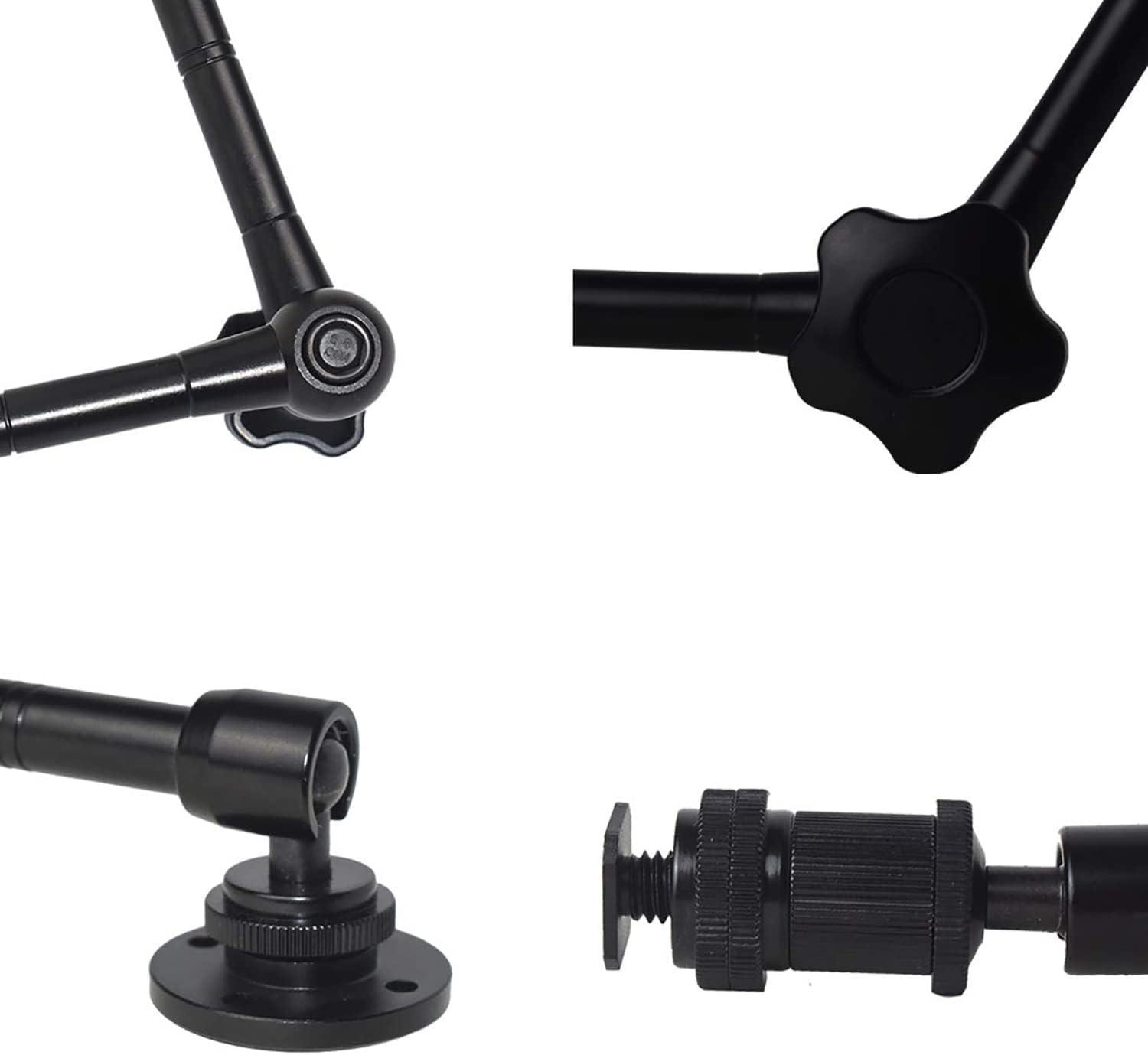 2-Be-Best Articulating Magic Arm Wall Mount 11 Inch Magic Holder Stand Camera Arm Mount For Camera Projector Led Light Video Lamp (Hot Shoe And Mounting Screws Included)