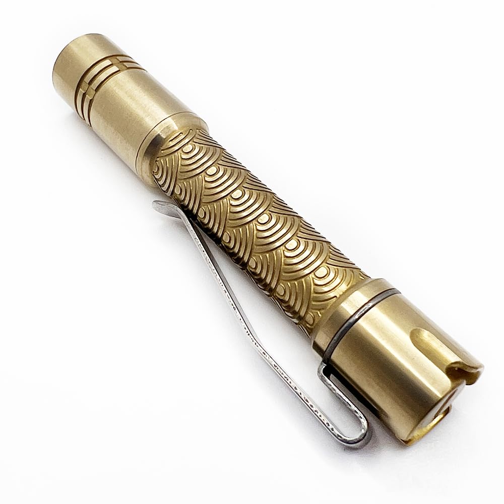 Reylight Pineapple Mini Flashlights Nichia 219B Sw45K 10440/Aaa Small Led Flashlight Suitable Outdoor, Power Outage Lighting, Emergency Lighting, Easy To Carry (Without Battery)