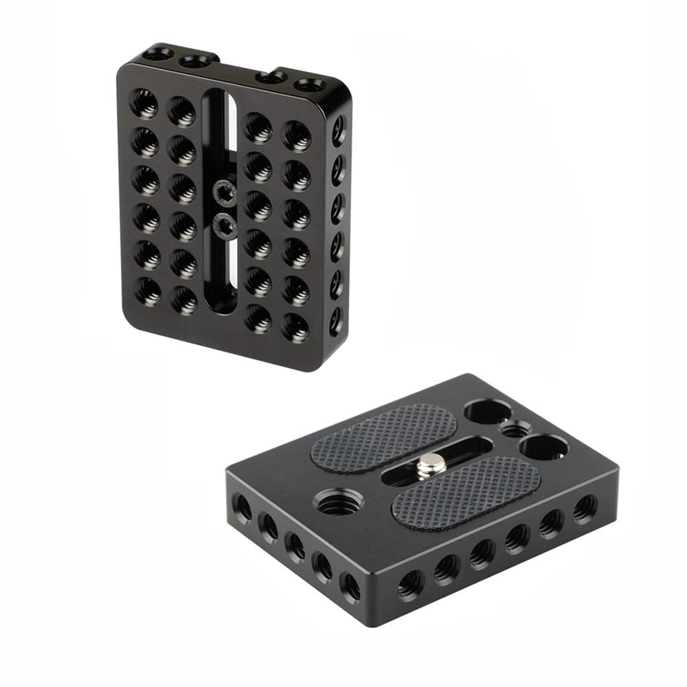 Camvate Universal Top Cheese Plate + Camera Base Plate For Diy Dslr Camera Cage Rig - 2439