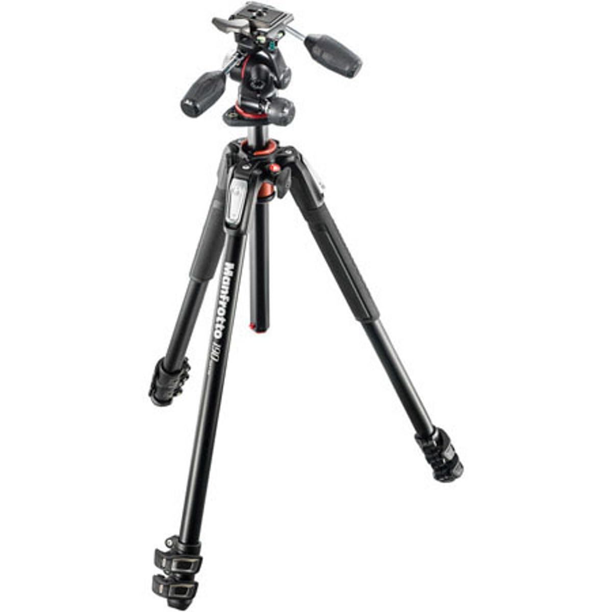 Manfrotto 190Xpro 3-Section Aluminum Tripod With Xpro 3-Way Pan/Tilt Head