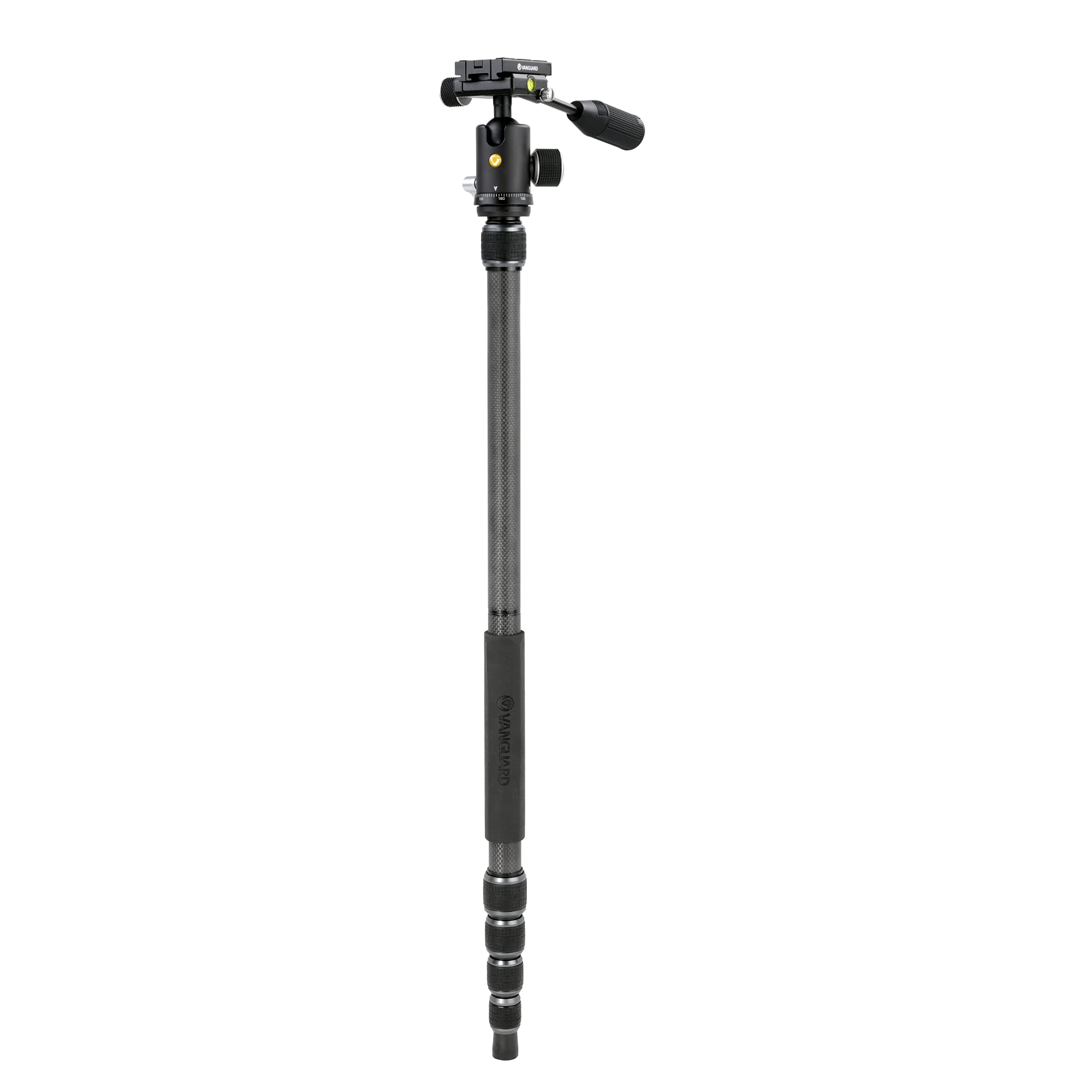 Vanguard Veo3T235Cbp Carbon Fiber Travel Tripod With Ball Head, Removeable Pan Handle, And Quick Shoe With Built-In Smartphone Holder