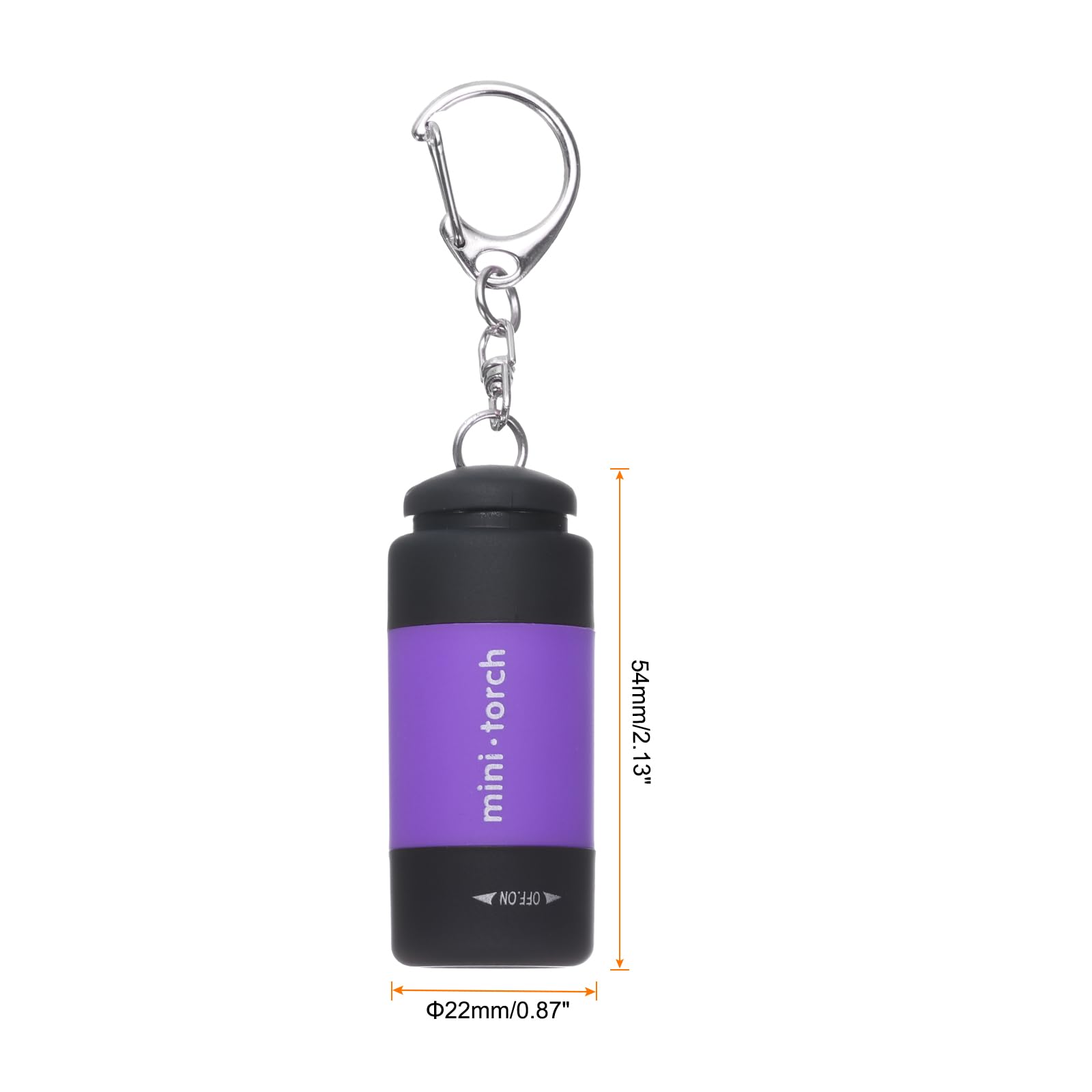 Patikil Mini Keychain Flashlight, Pocket Led Flashlight Portable Torch Usb Rechargeable For Outdoor Camping Party, Purple