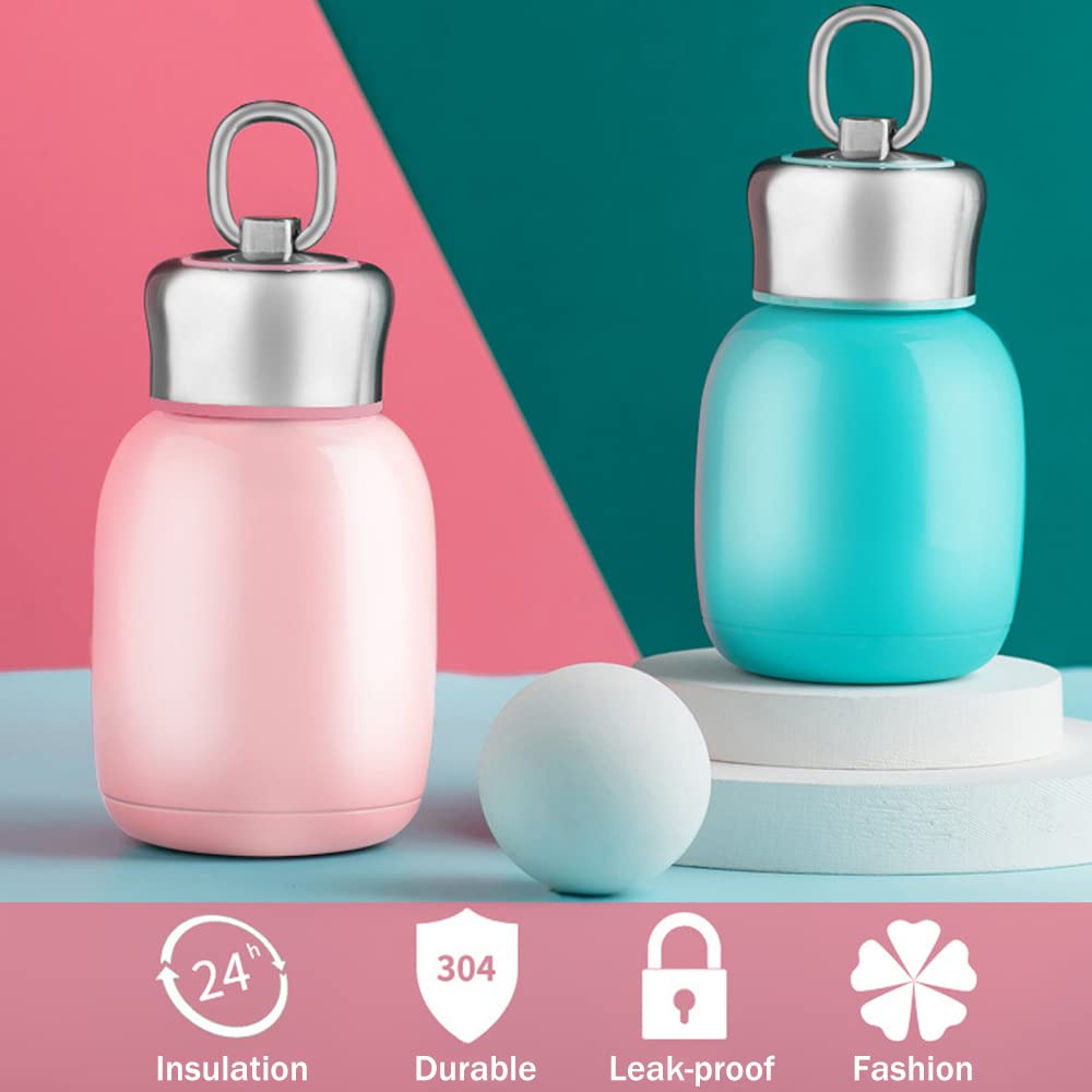 Gets Mini 7 Oz Stainless Steel Water Bottle, Portable Small Sports Vacuum Insulated Water Bottle