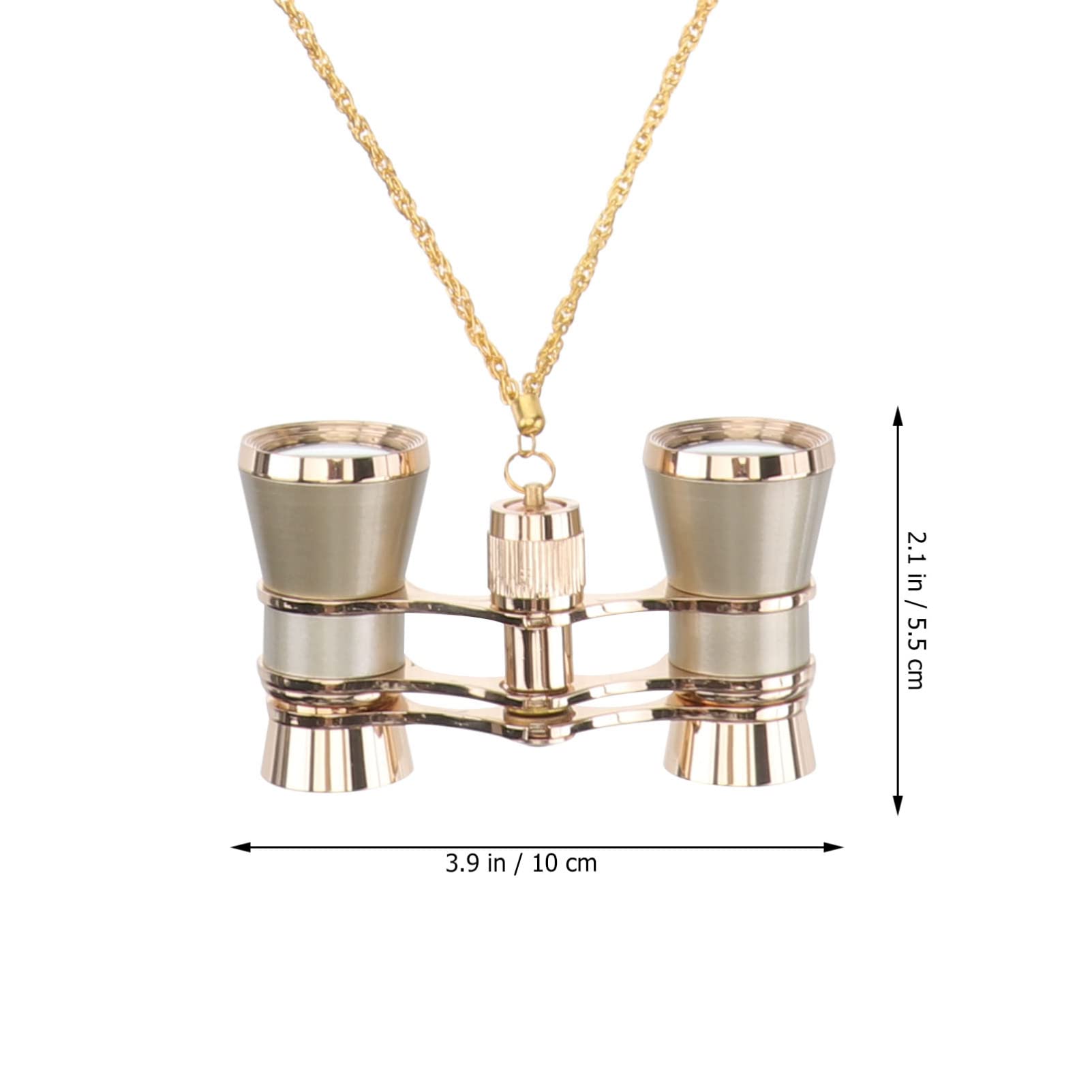 Tehaux Opera Glasses, High Definition Opera Binoculars For Women, 3X25 Portable Wide-Angle Night Vision Theater Binoculars Compact With Chain & Storage Bag, For Travel Concert Theater (Golden)