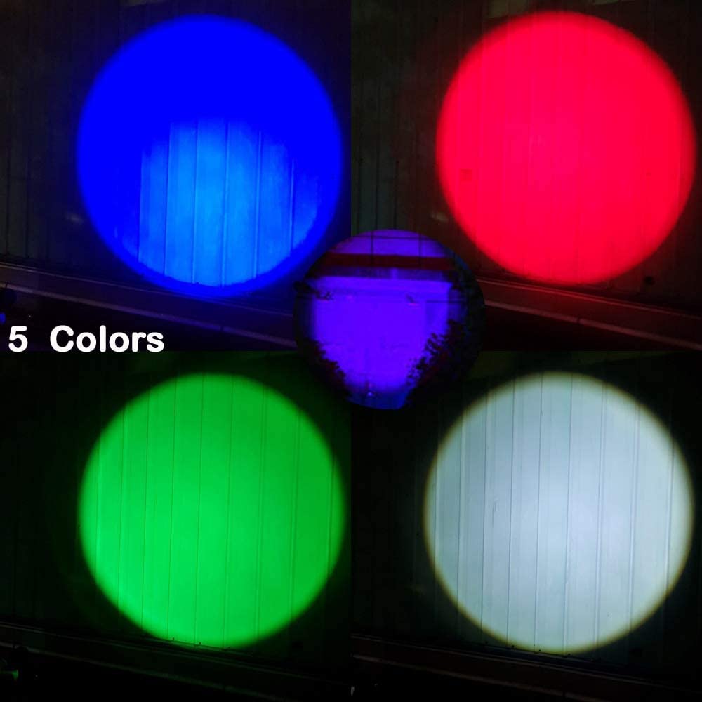 Wayllshine Multicolored Flashlight Pack: Red, Blue, Green, 395 Uv, White Led