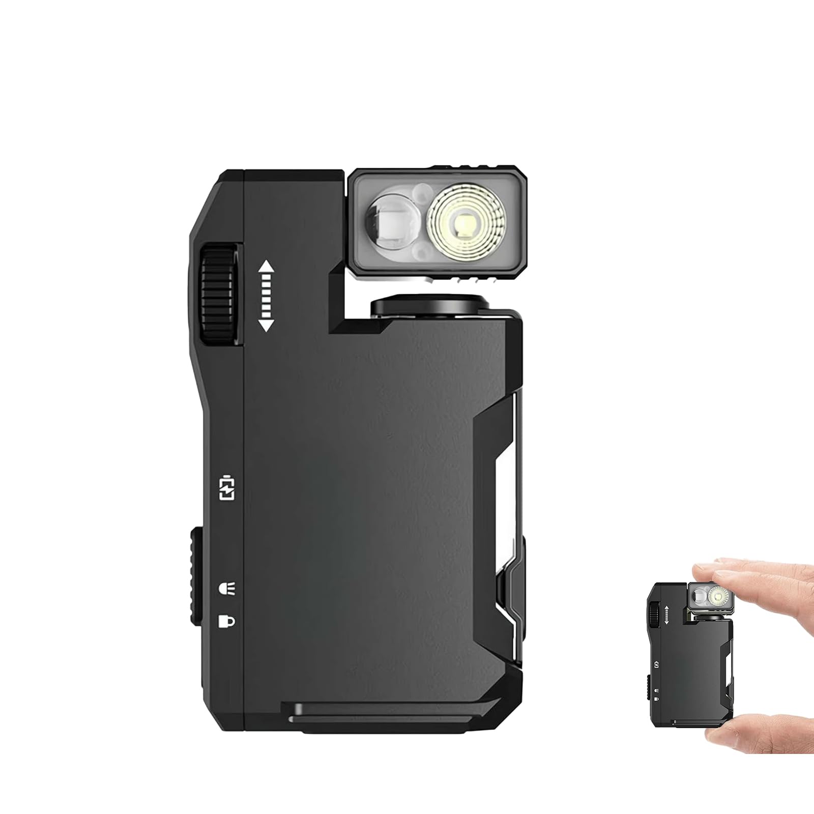 Donyanese G5 Edc Flashlight 400 Lumens, Super Bright 3 Modes Edc Flashlight, Rechargeable Mini Flashlight With Magnet, Mini Portable Design For Outdoor (Black)