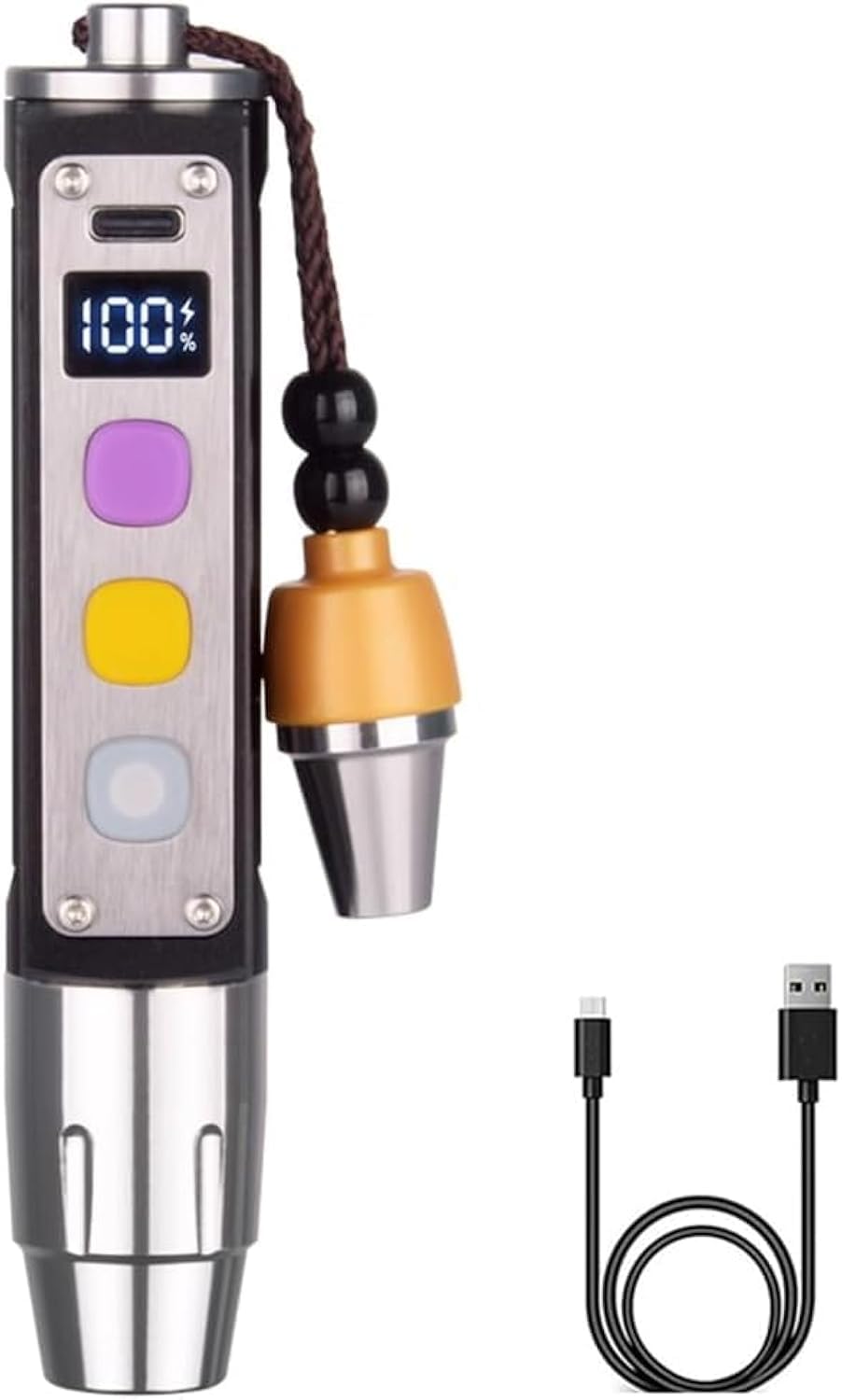 Yzyoe Led Three Switches Three Light Sources Jade Identification Flashlight,  Multifunctional Gemstone Mineral Detection Light, White Light, Yellow Light, And 365Nm Ultraviolet Query Mini Light.