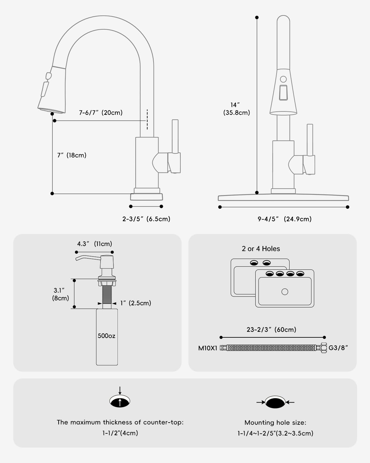 Ajo Bend Touchless Matte Black Kitchen Sink Faucet With Pull Down Sprayer, Motion Sensor Touch On Faucets For Kitchen Sink, 360° Swivel Spout