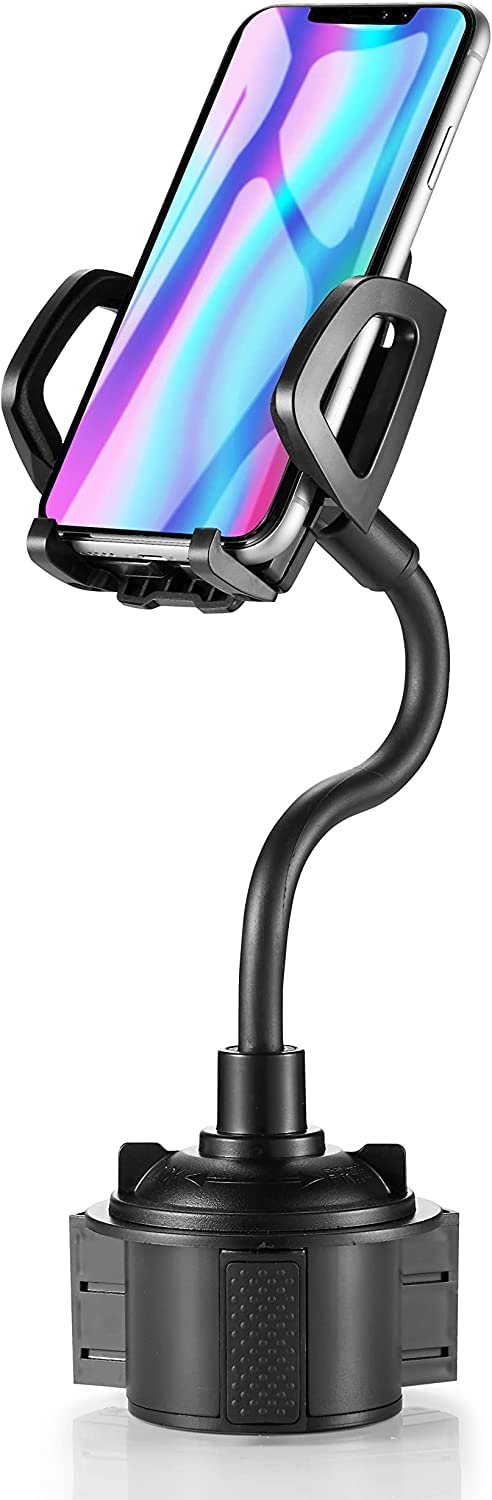Yuheng Car Cup Holder Phone Mount With 360 Rotation Adjustable Gooseneck, Car Phone Holder For All Smartphones