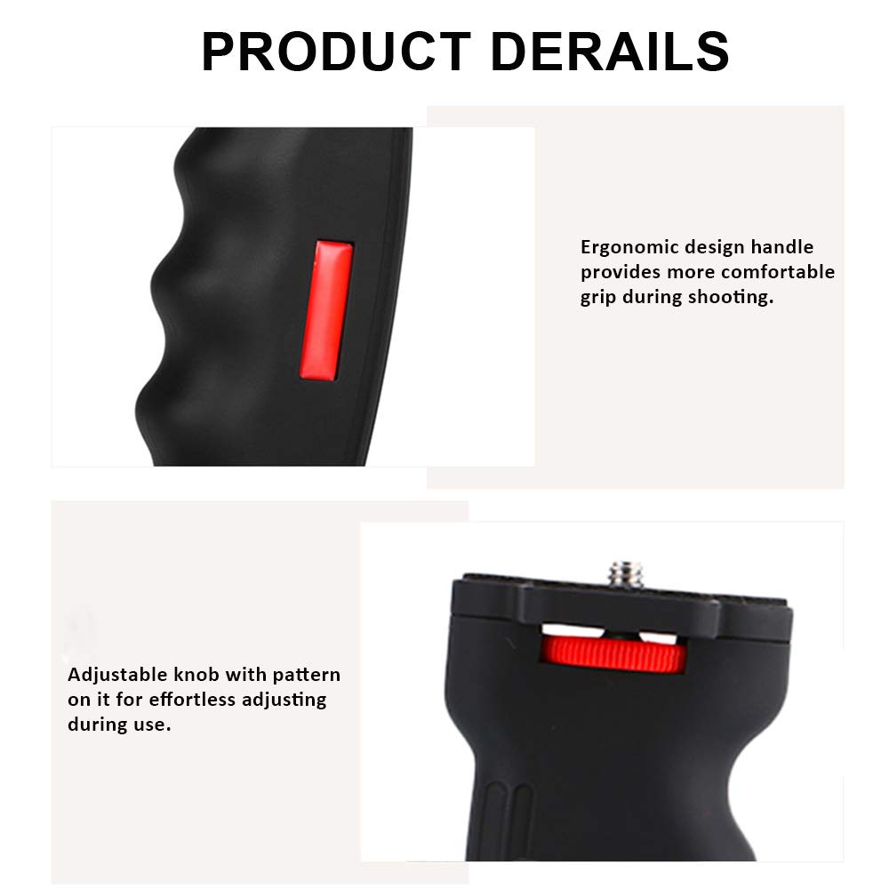 Weihe Poyinco Wide Platform Pistol Grip Camera Handle Camera Stabilizers With 1/4" Screw For Slr Dslr Dc Canon Nikon Sony Iphone Xiaomi Smartphone