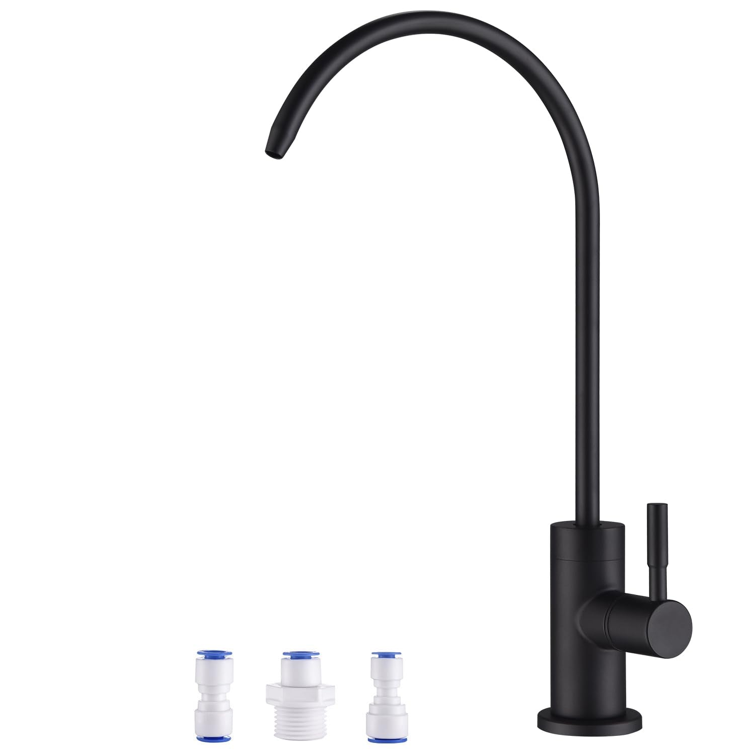 Deokxz Matte Black Drinking Water Filter Faucet For Kitchen Sink Reverse Osmosis Ro System, Lead- Sus Stainless Steel With Brass Finish (Matte Black)