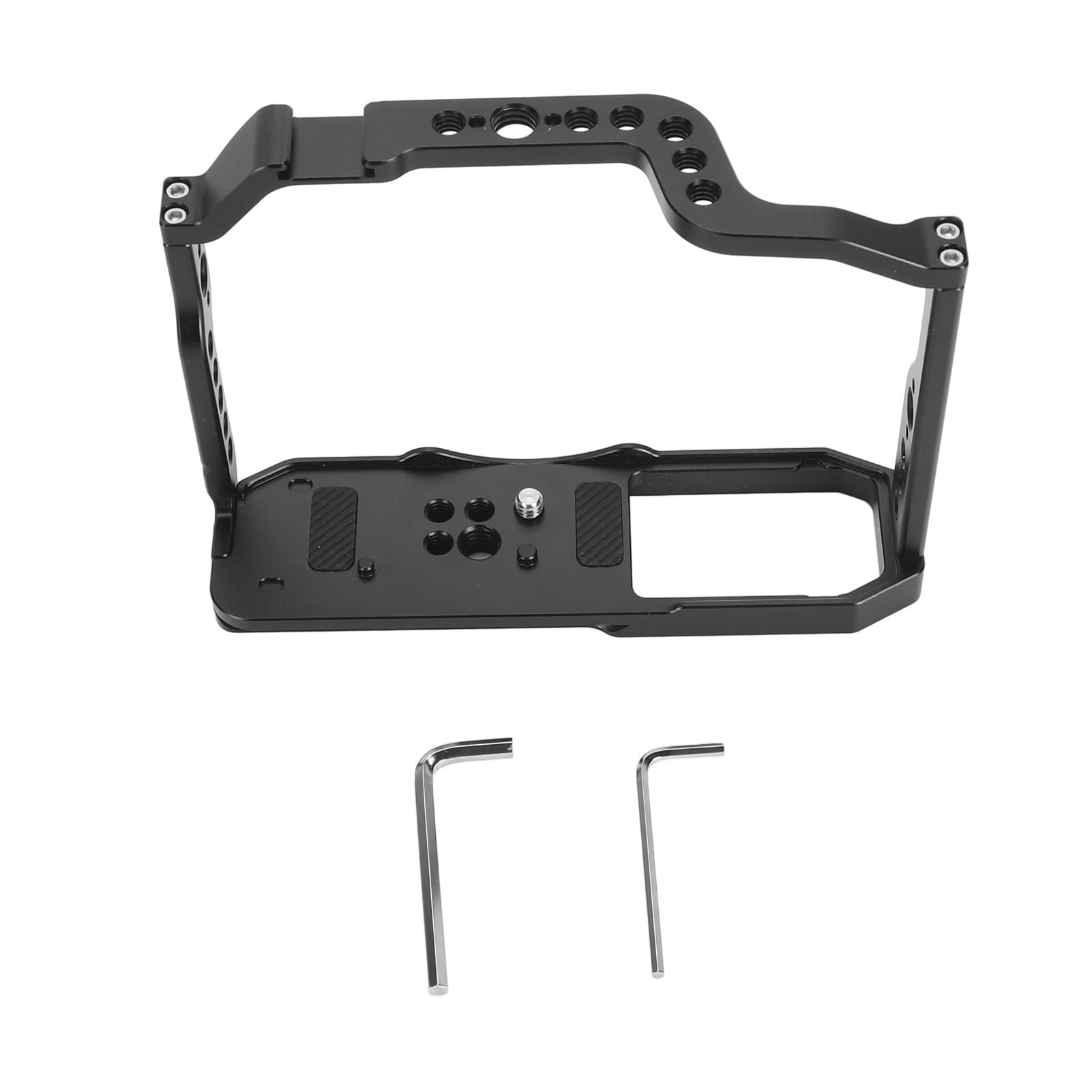 Anggrek Video Rig Camera Stabilizer, Camera Cage 1/4In 3/8In Thread Holes Rustproof Aluminum Alloy For Vlogging