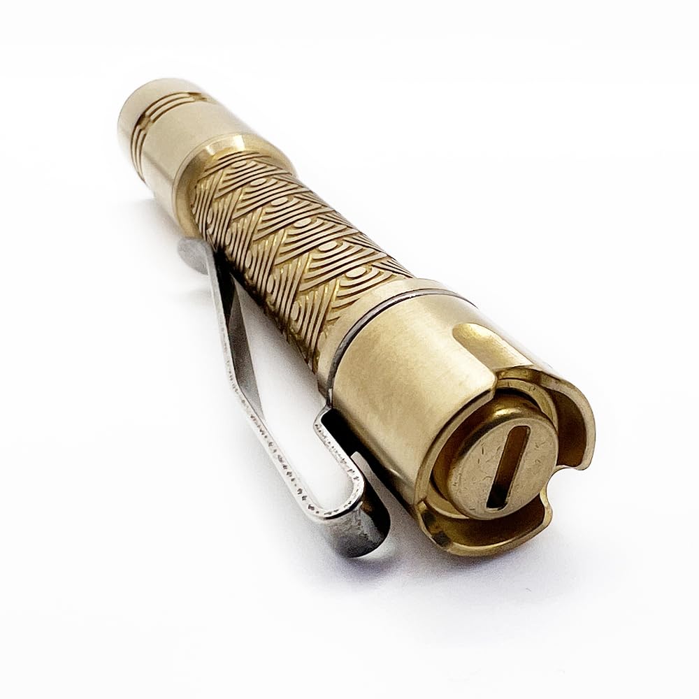 Reylight Pineapple Mini Flashlights Nichia 219B Sw45K 10440/Aaa Small Led Flashlight Suitable Outdoor, Power Outage Lighting, Emergency Lighting, Easy To Carry (Without Battery)