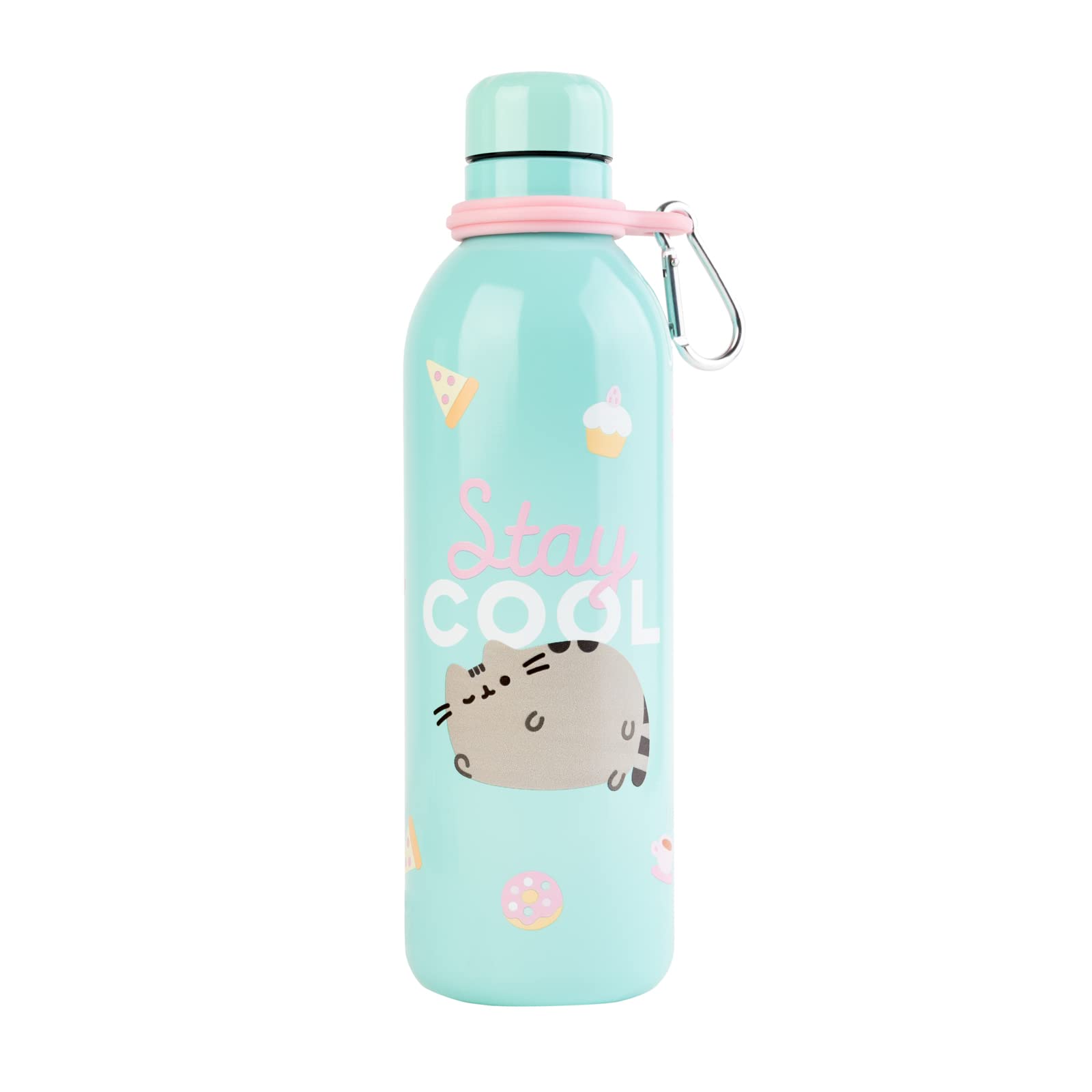 Grupo Erik Pusheen Foodie Collection Water Bottle - Sports Bottle - 500Ml / 17Oz, Stainless Steel