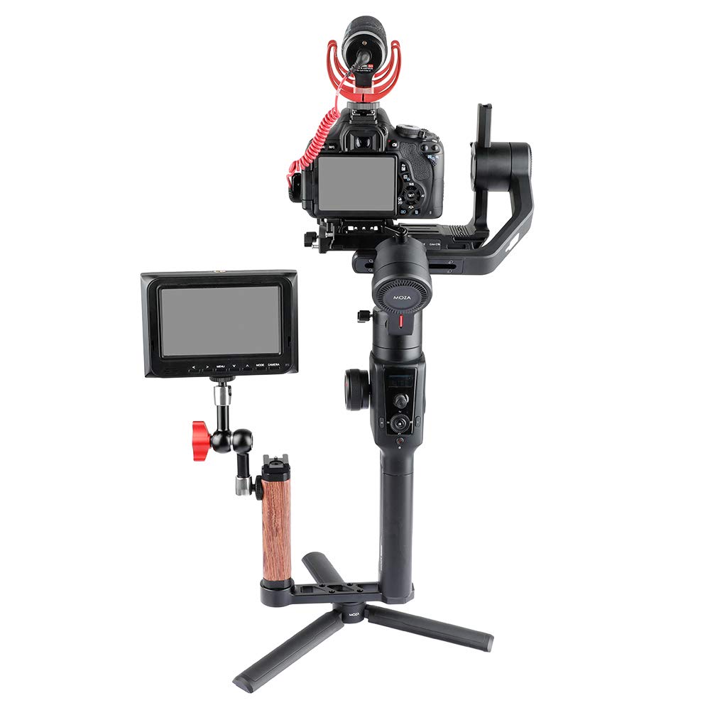 Camvate Wooden Handle Grip L-Shape With Shoe Mount For Ronins/Zhiyun Crane Series Handheld Gimbal - 1941