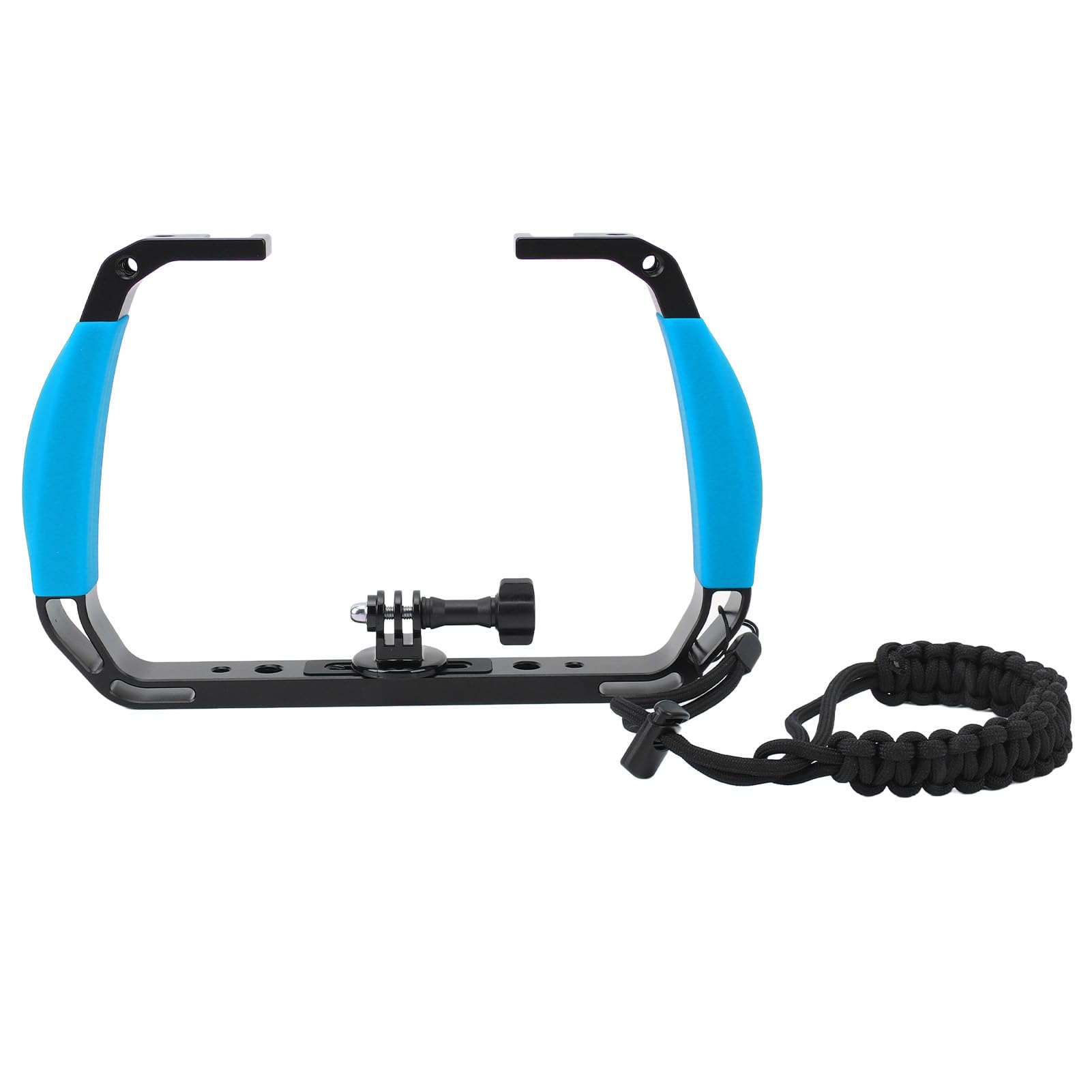 Youthink Underwater Diving Rig Stabilizer With Non Slip Grip For Action Camera Handle - For Diving Enthusiasts And Videographers - Aluminium Alloysilicone (Sky Blue)