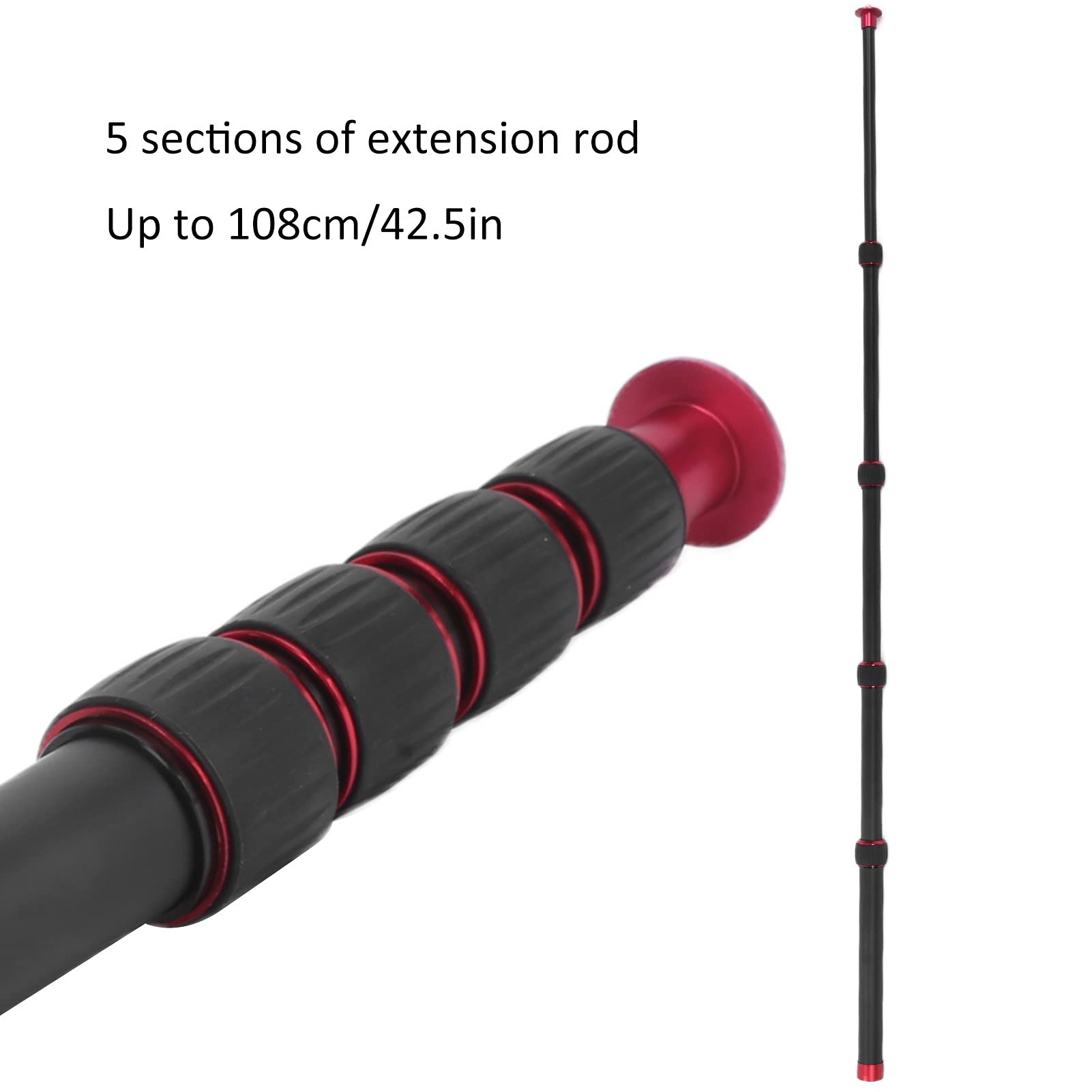 Vbestlife Camera Monopod, Professional 33.5-108Cm/13.2-42.5In Aluminum Alloy Monopod Universal 1/4Screw Tripod Extension Rod For Tripod Monopod Length Extension