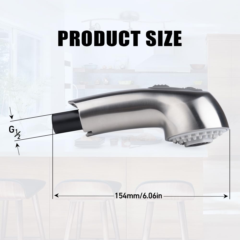 Hansengroyi Pull Out Spray Head For Grohe Kitchen Faucet Parts 46312Sd0/46298Sd0, Pull Out Spray Head, Faucet Head Replacement - Realsteel