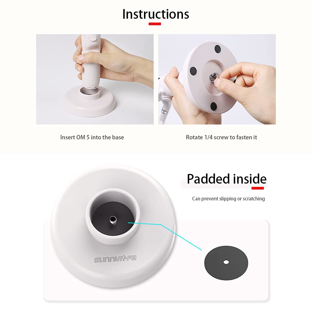 Xmipbs Om5 Base Stabilizer Accessories Handheld Gimbal Phone Stand Mount Base For Dji Om5 Grey