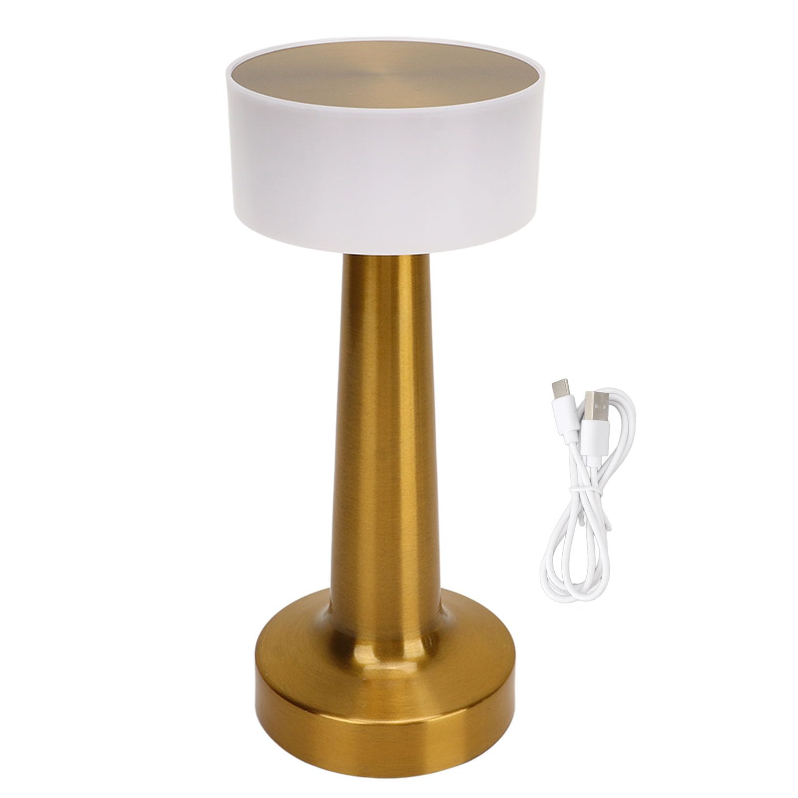 Oukens Table Lamp, Portable Rechargeable Table Lamp With 3 Color Usb Charging Metal Retro Nightstand Lamp, Table Light For Restaurant Bedroom Bars Home
