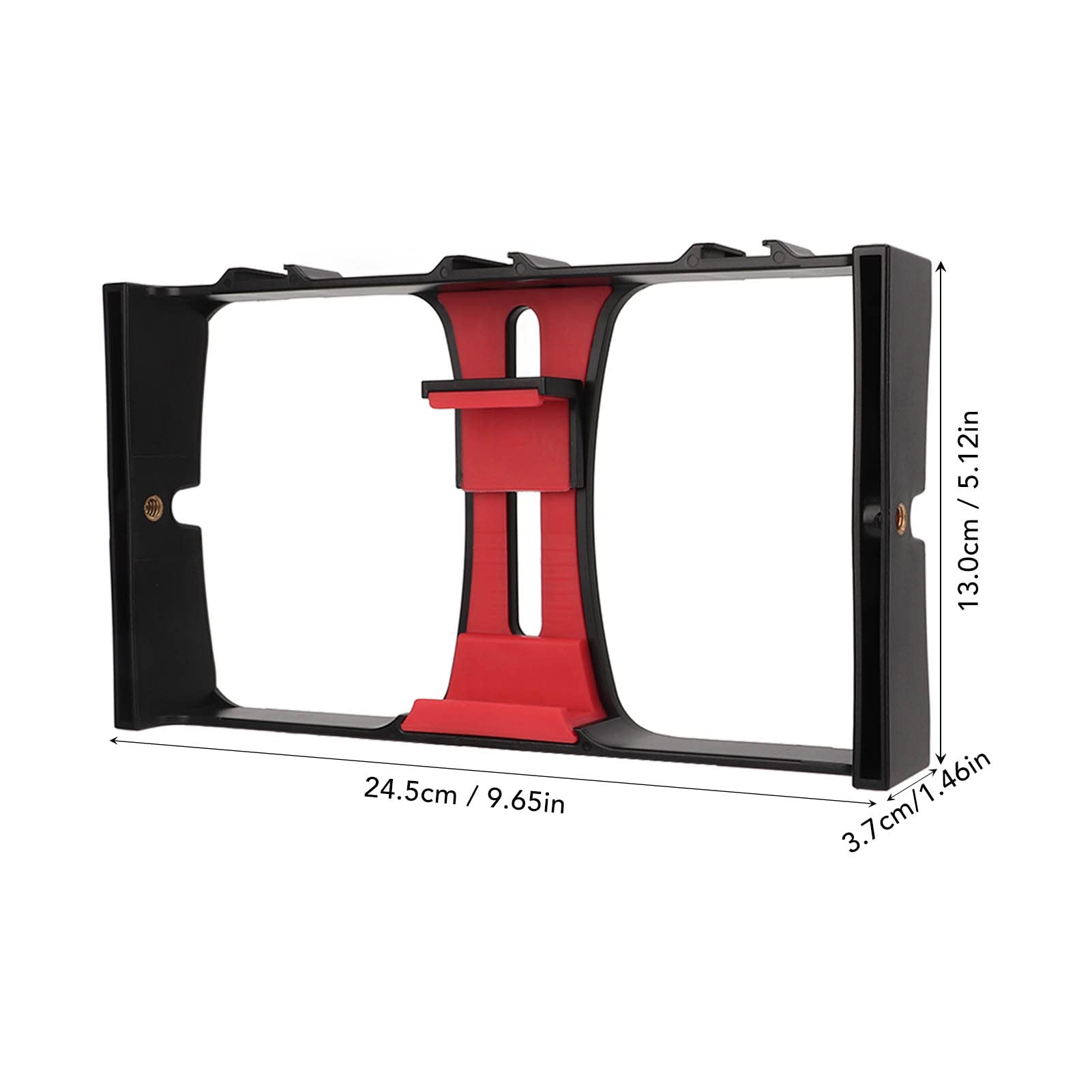 Vbestlife Smartphone Video Rig, 1/4 Inch Screw, Handheld Cell Phone Stabilizer, Phone Video Camera Cage, Support Microphone And Led Video Light, For Live Streaming Vlog(Red)