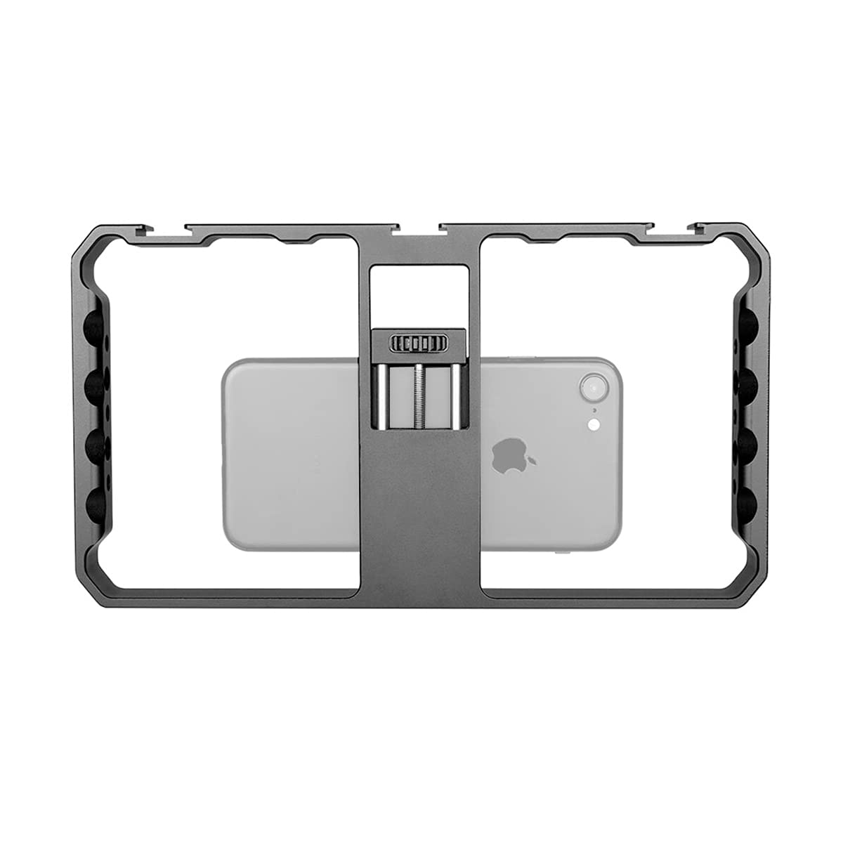 Supfoto Smartphone Video Rig Filmmaking Vlogging Smartphone Cage Aluminum Phone Video Stabilizer With Cold Shoe For Iphone Huawei Phone Photography, Film Making And Vlog