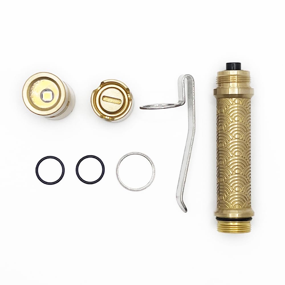 Reylight Pineapple Mini Flashlights Nichia 219B Sw45K 10440/Aaa Small Led Flashlight Suitable Outdoor, Power Outage Lighting, Emergency Lighting, Easy To Carry (Without Battery)