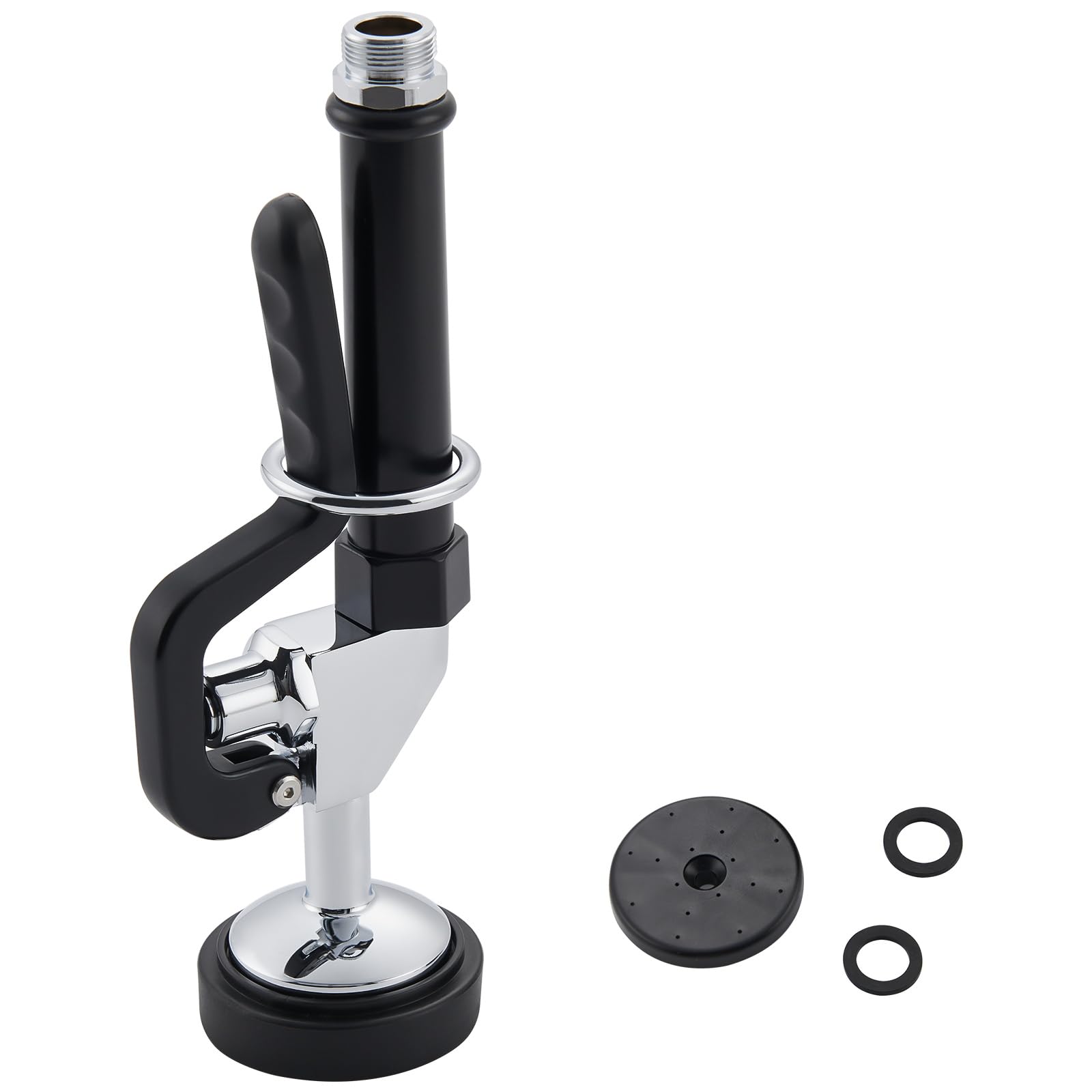 Favorpo Pre Rinse Sprayer Assembly 1.15/1.42 Gpm High Pressure Pull Down Spray Head Replacement For Commercial Sink Faucets
