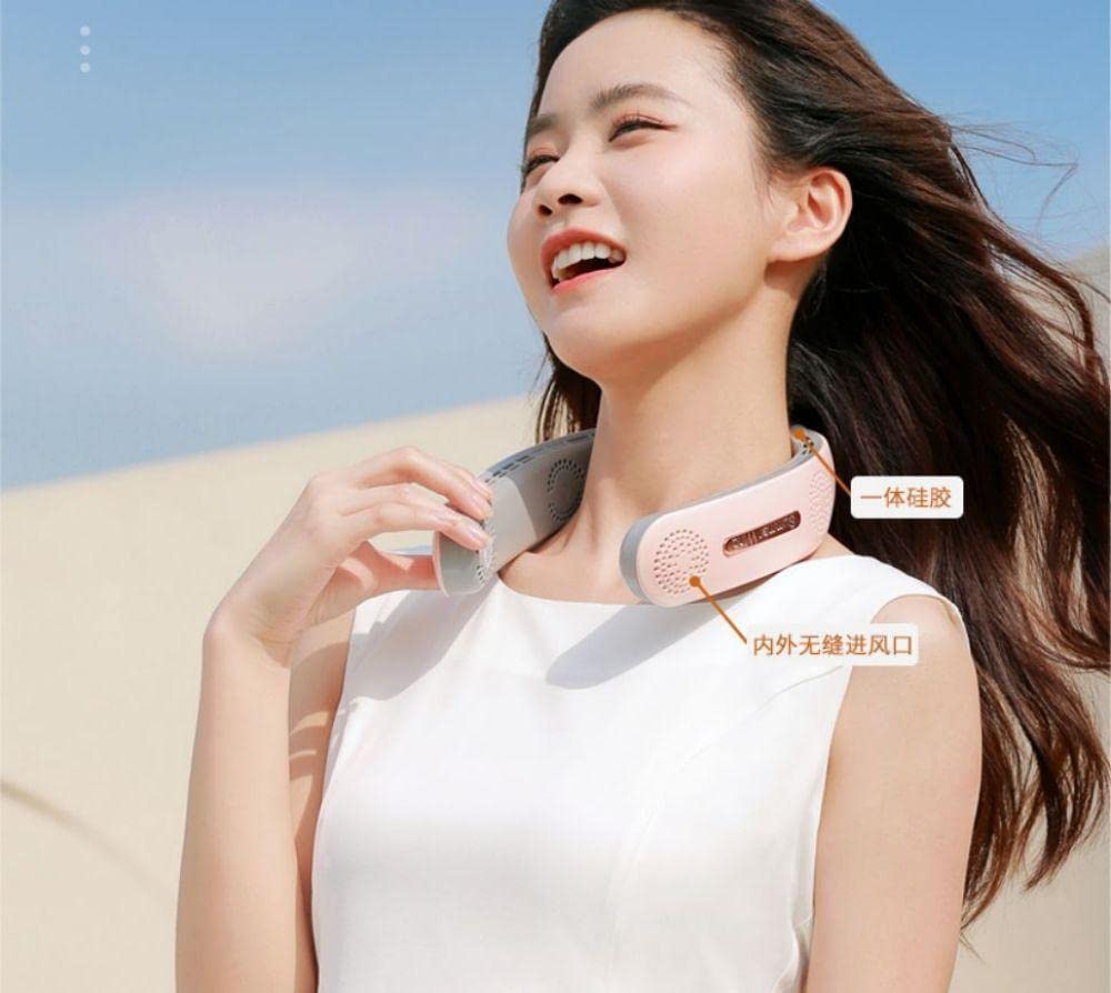 Portable Neck Fan Bladeless 4 Turbo Fan The Back Of The Neck Is Cool And Does Not Sweat 4000Mah