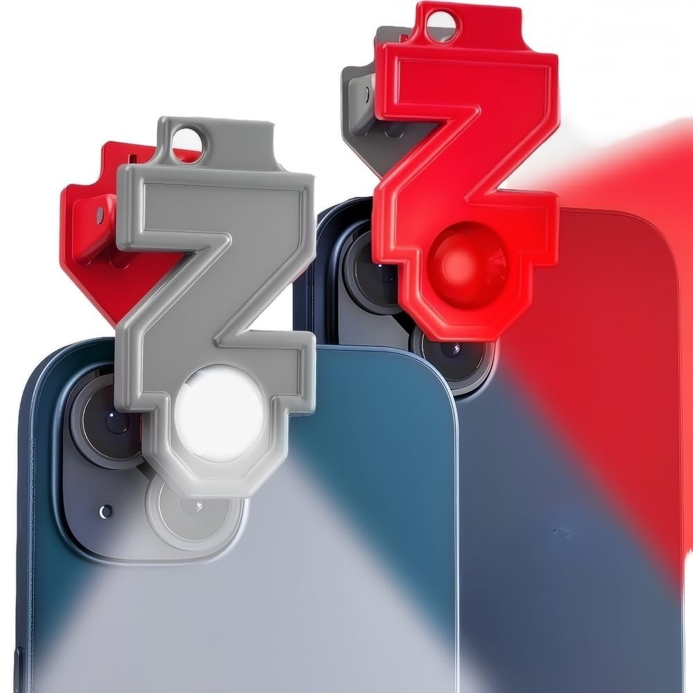 Zurueli Red Flashlight And Spotlight Adapter For Smartphones, 2-In-1 Outdoor Accessory For Camping, Fishing, Hunting, Astronomy, And Travel, No Batteries Or Charging Cords Required